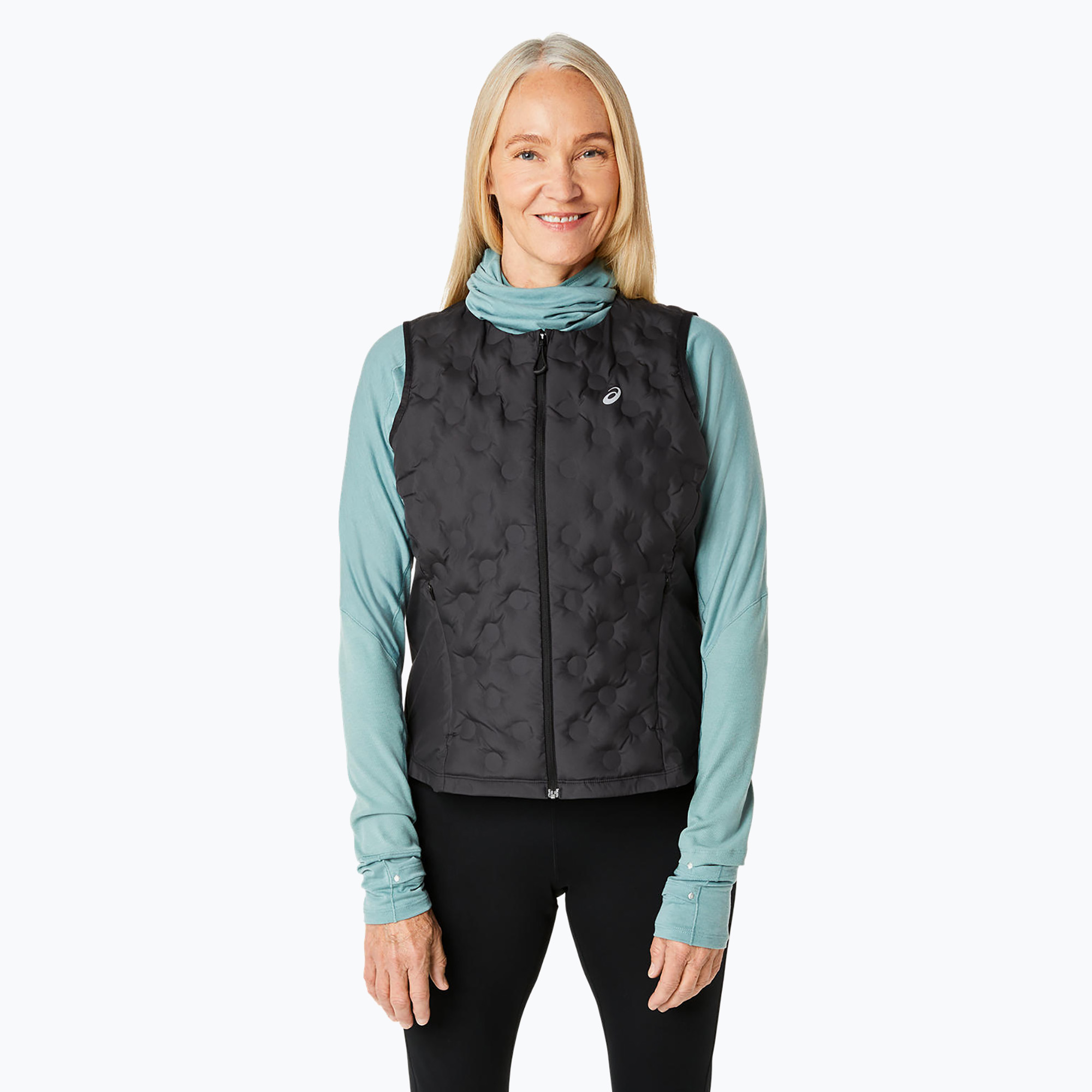 Dámska vesta na behanie ASICS Nagino Run Padded Gilet performance black (Nagino Run Padded Gilet 2012D081)