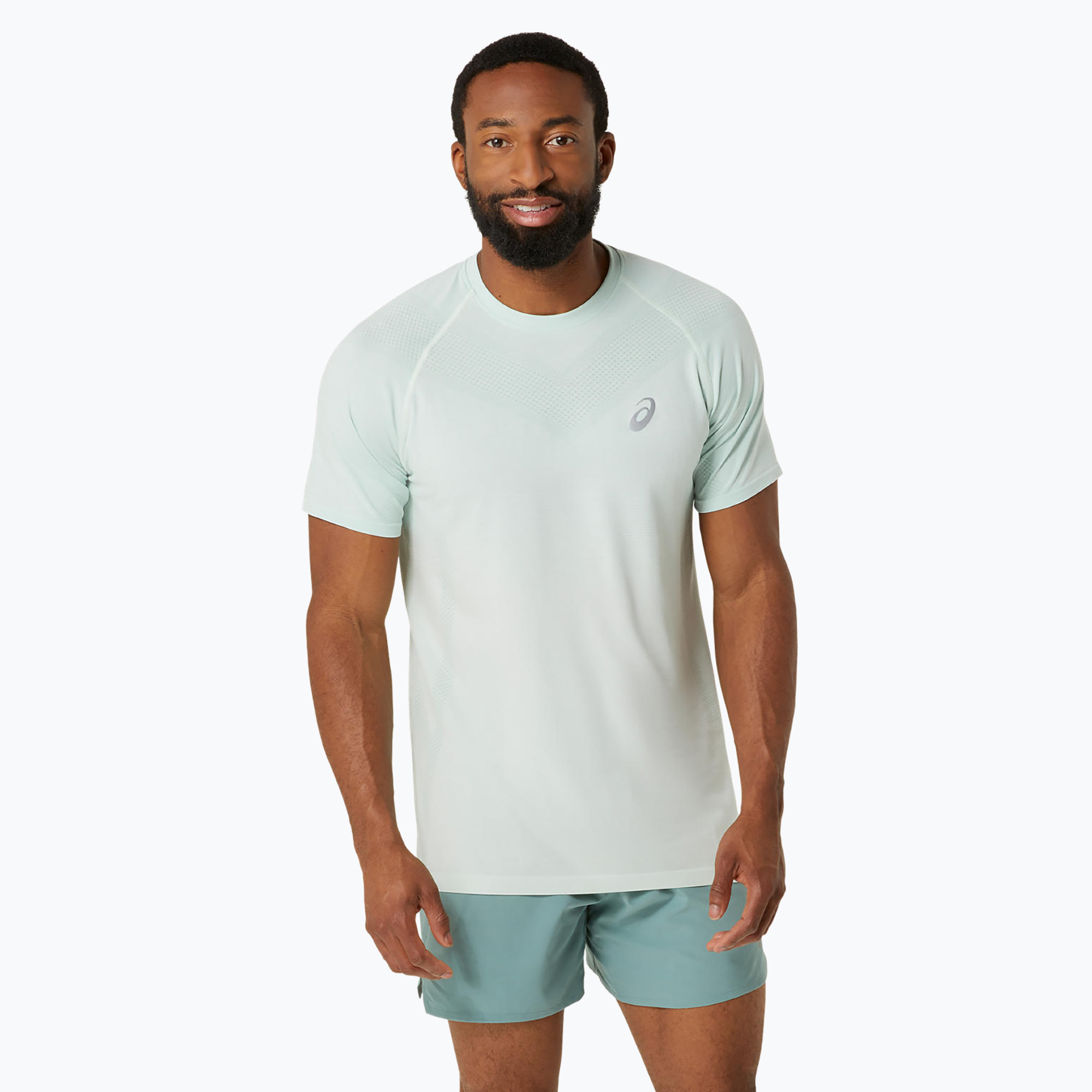 Pánske bežiace tričko ASICS Seamless light celadon/birch (Seamless 2011C398-303)