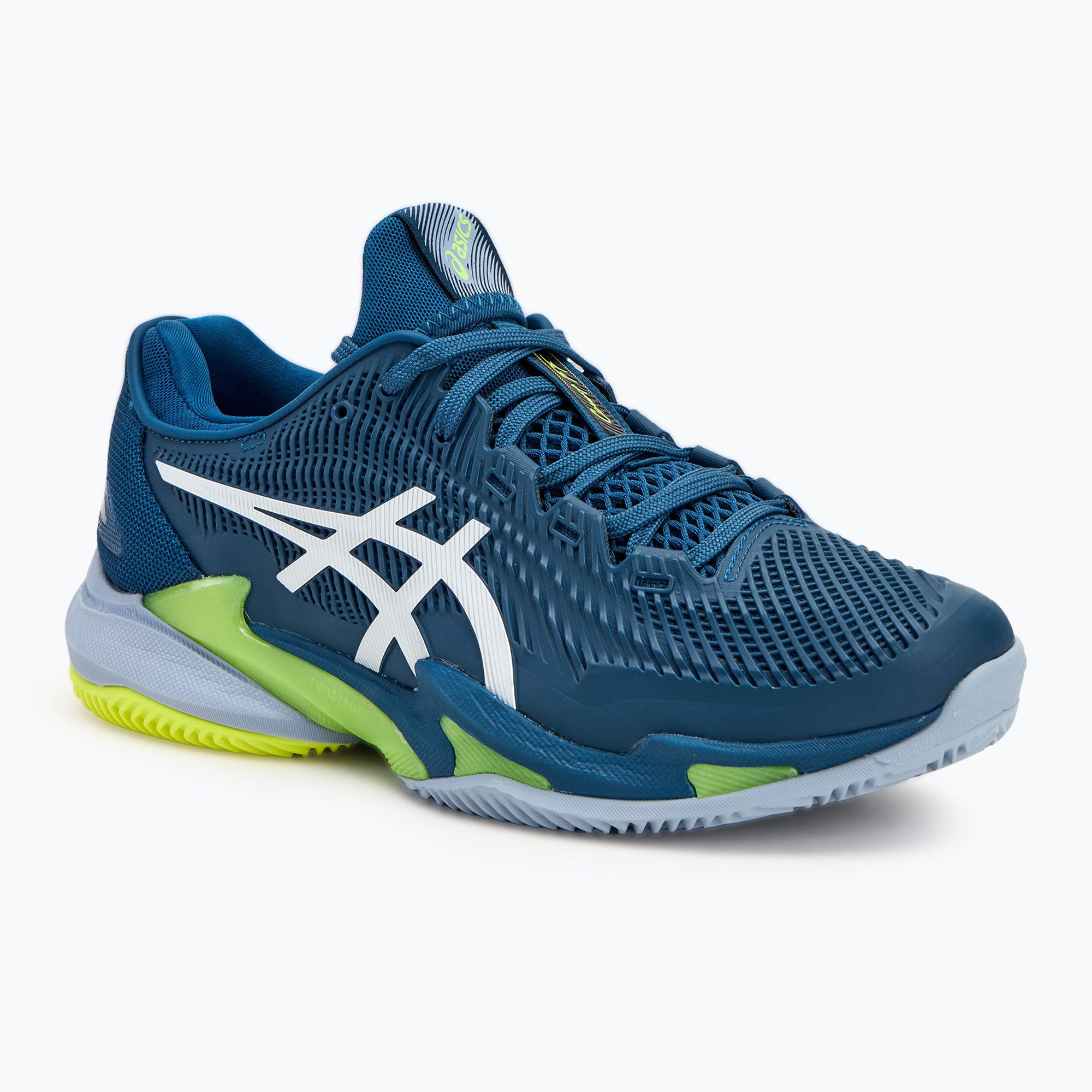 Pánska tenisová obuv ASICS Court FF 3 Clay mako blue/white (Court FF 3 Clay 1041A371-402)