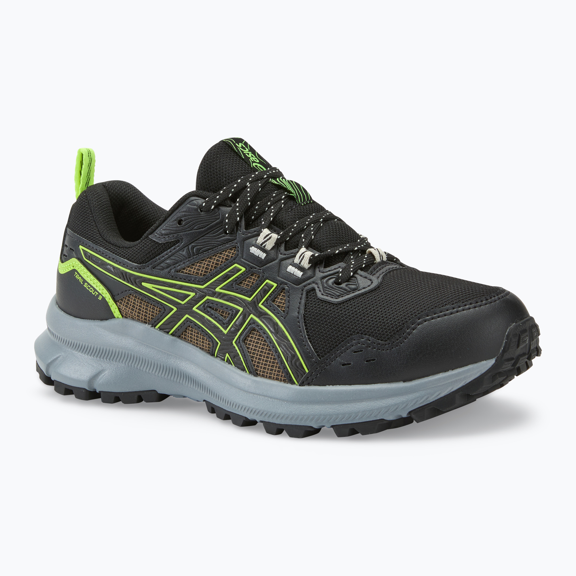 Pánska bežecká obuvASICS Trail Scout 3 black/safety yellow (Trail Scout 3 1011B700-004)
