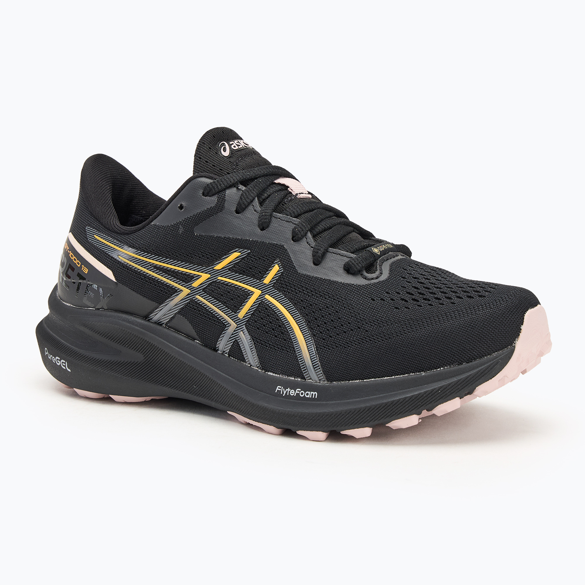 Dámske bežecké topánky ASICS GT-1000 13 GTX black/stadium orange (GT-1000 13 GTX 1012B661-001)