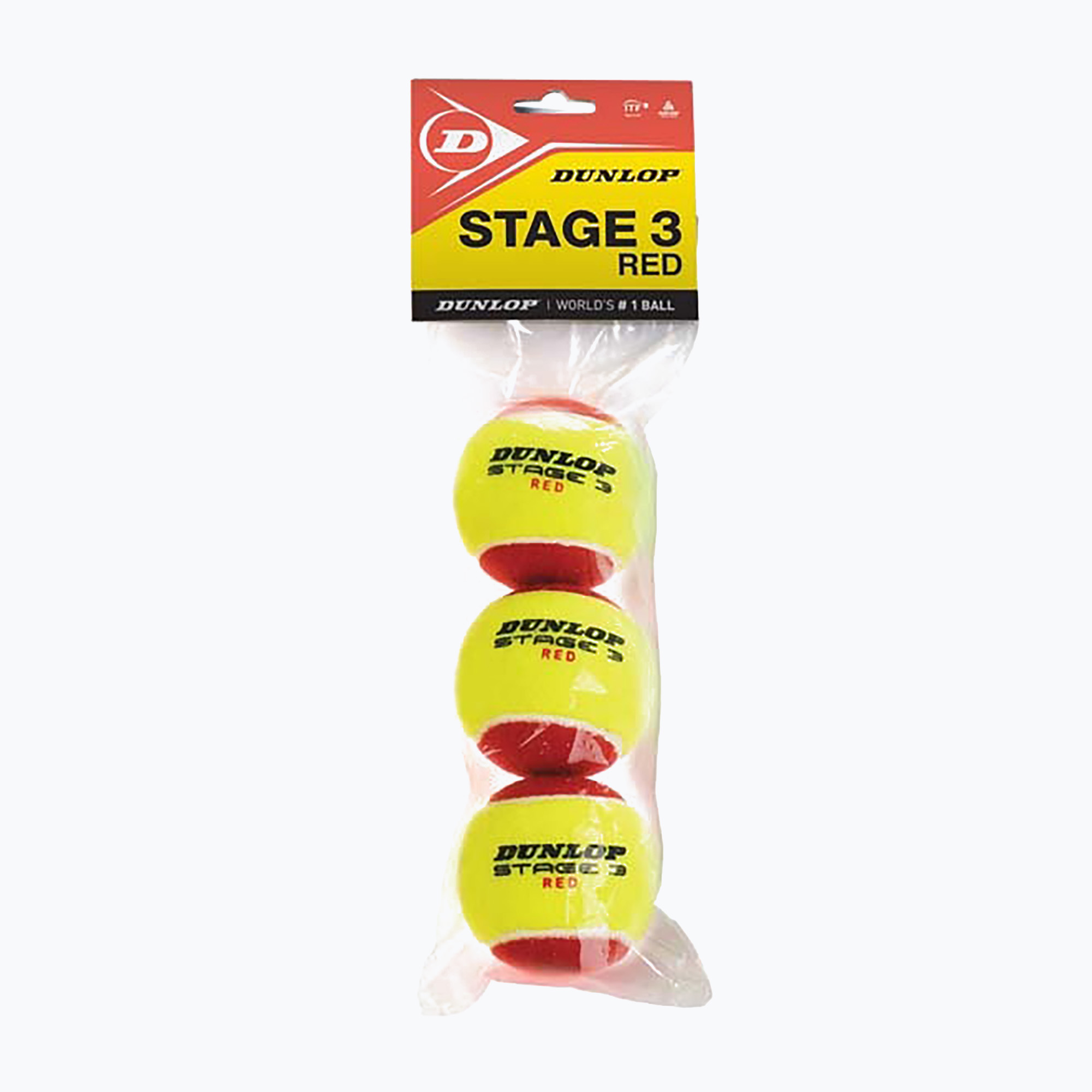 Detské tenisové loptičky Dunlop Stage 3 3 ks červená/žltá 6134