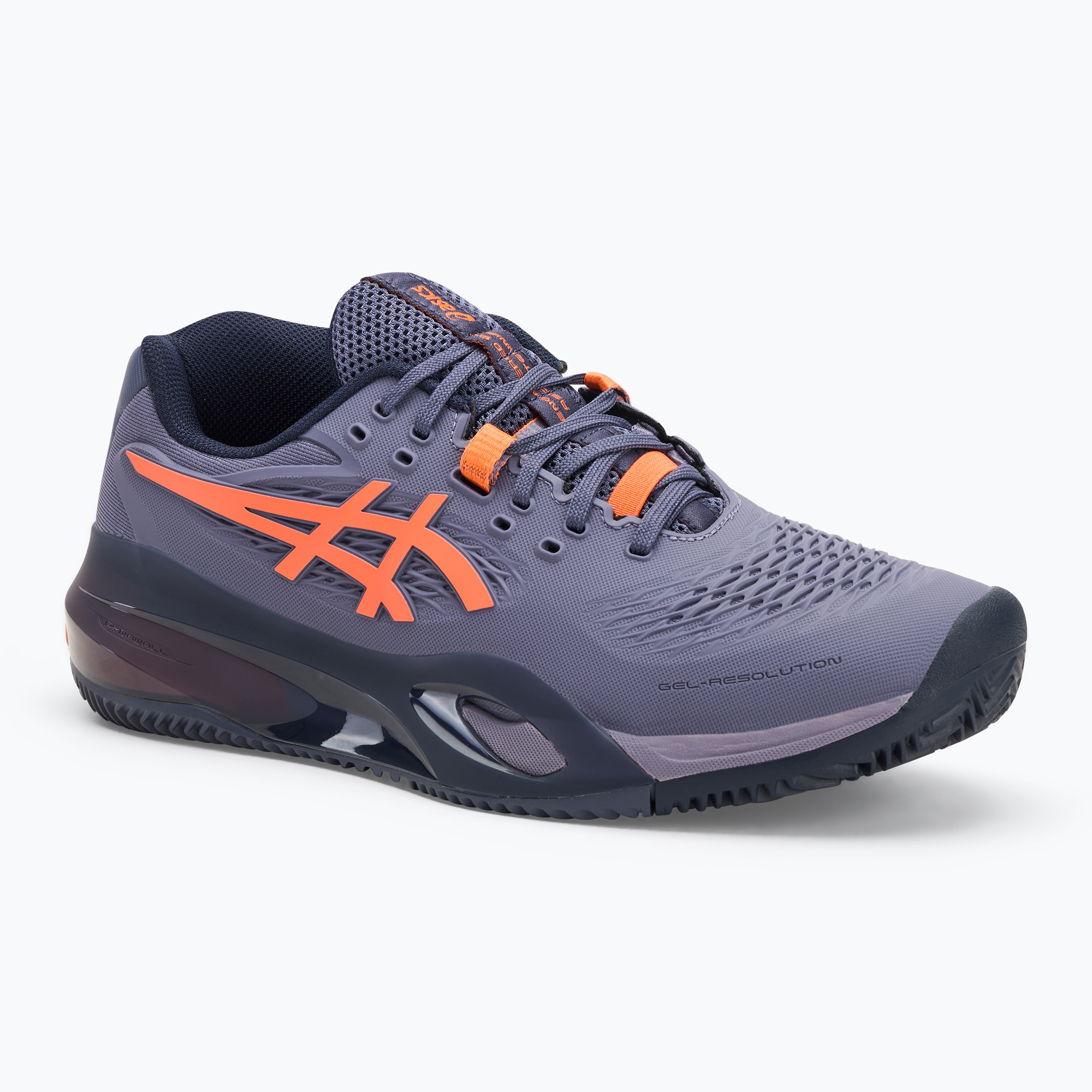 Pánska tenisová obuv ASICS Gel-Resolution X Clay greyish purple/ nova orange (Gel-Resolution X Clay 1041A485-500)