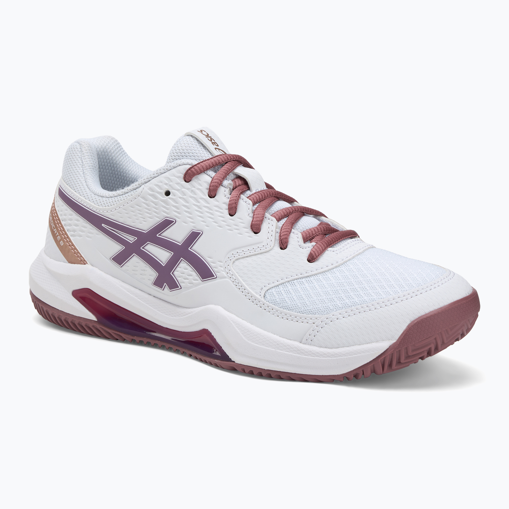 Dámske topánky na padel ASICS Gel-Dedicate 8 Padel W white/dark ube (Gel-Dedicate 8 Padel W 1042A241-103)