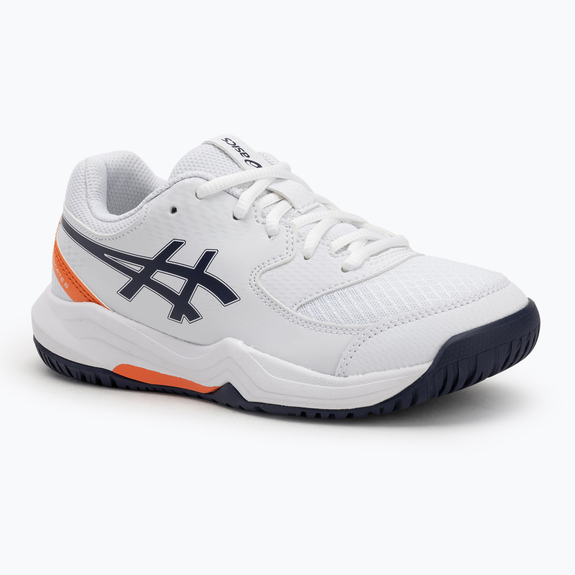 Detské tenisové topánky ASICS Gel-Dedicate 8 GS Jr white/indigo fog (Gel-Dedicate 8 GS Jr 1044A077-104)