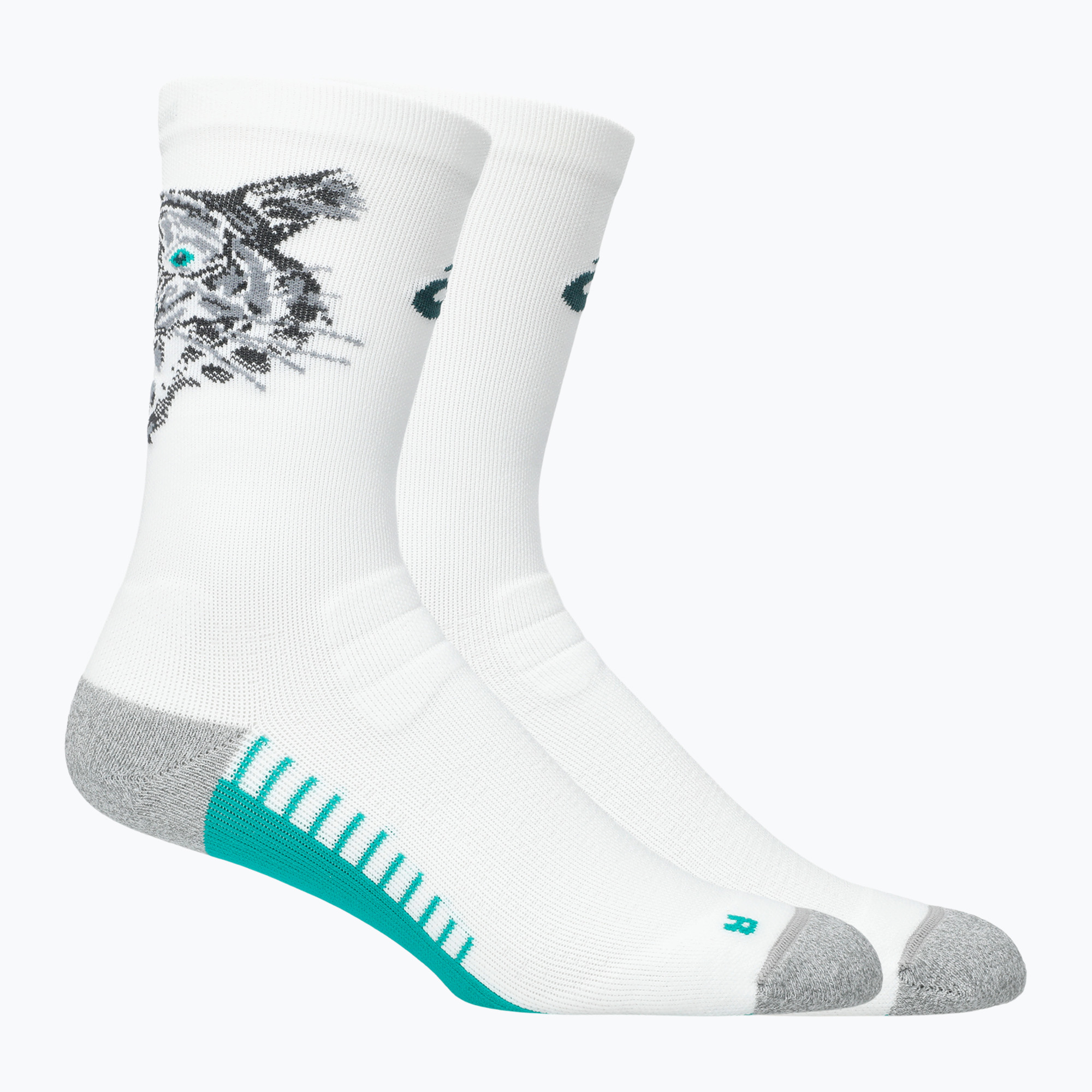 Ponožky ASICS Performance Run Crew brilant white/wave teal (Performance Run Crew 3013A976-102)