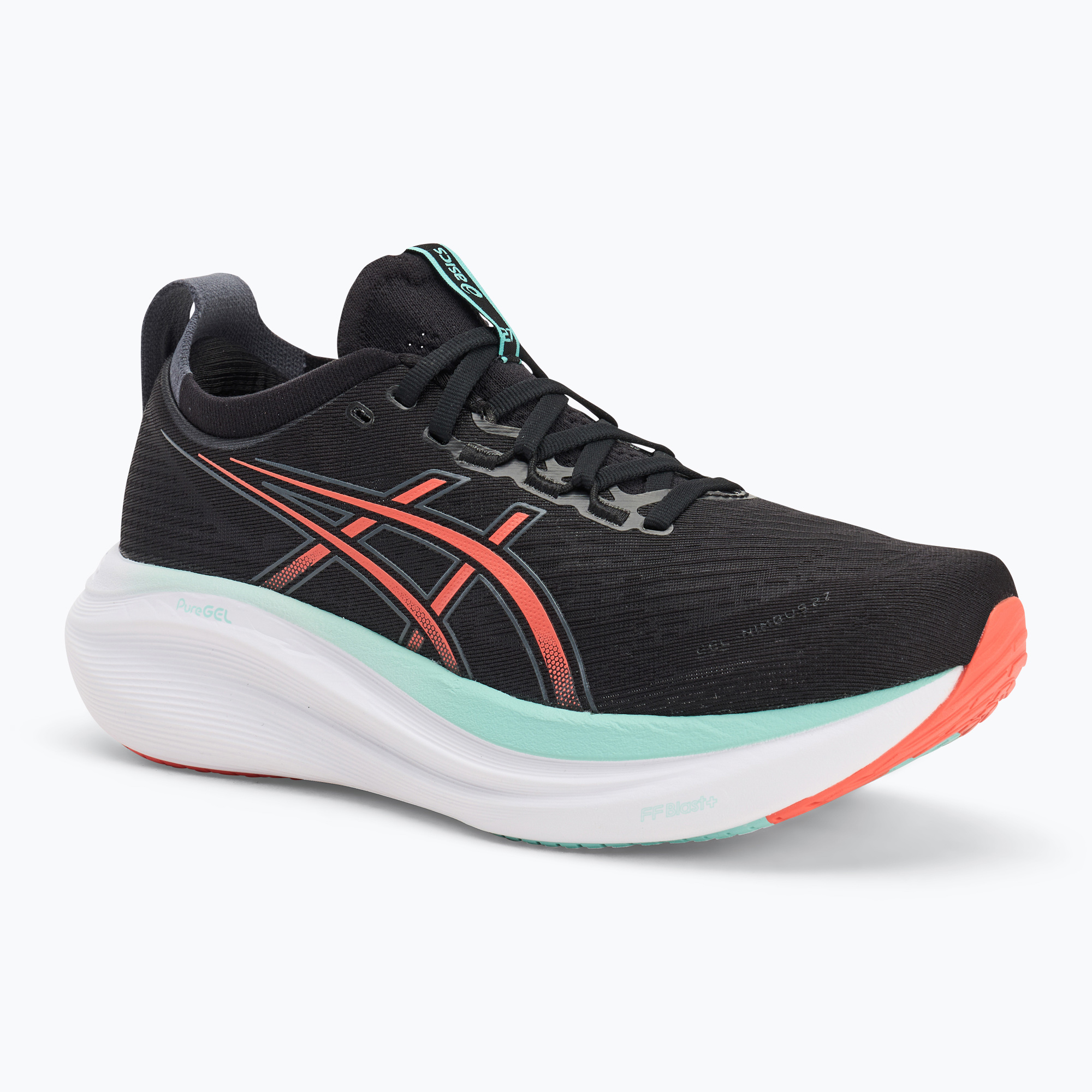 Pánske bežecké topánky ASICS Gel-Nimbus 27 black/coral reef (Gel-Nimbus 27 1011B958-004)