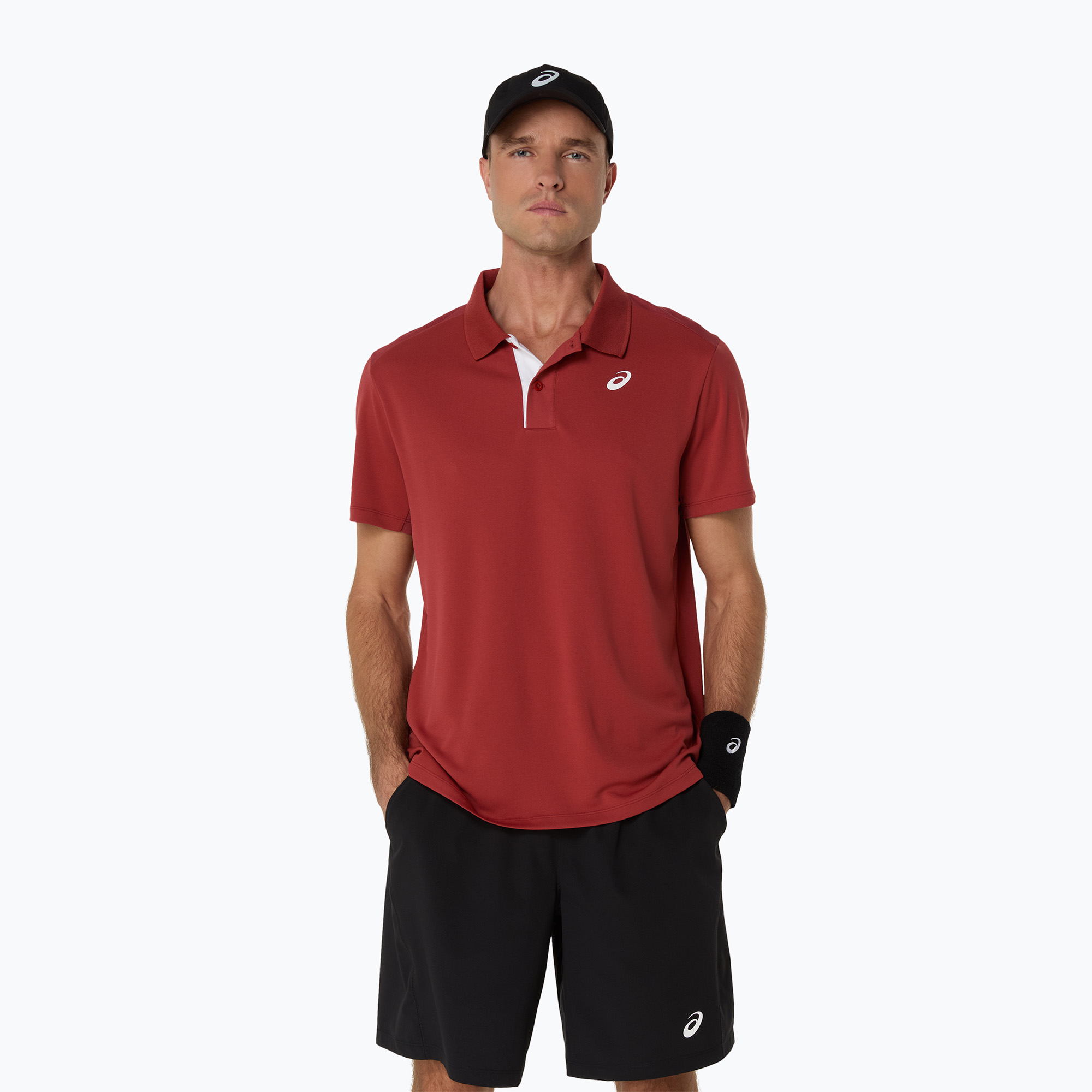 Pánske tričko ASICS Court Polo burnt red