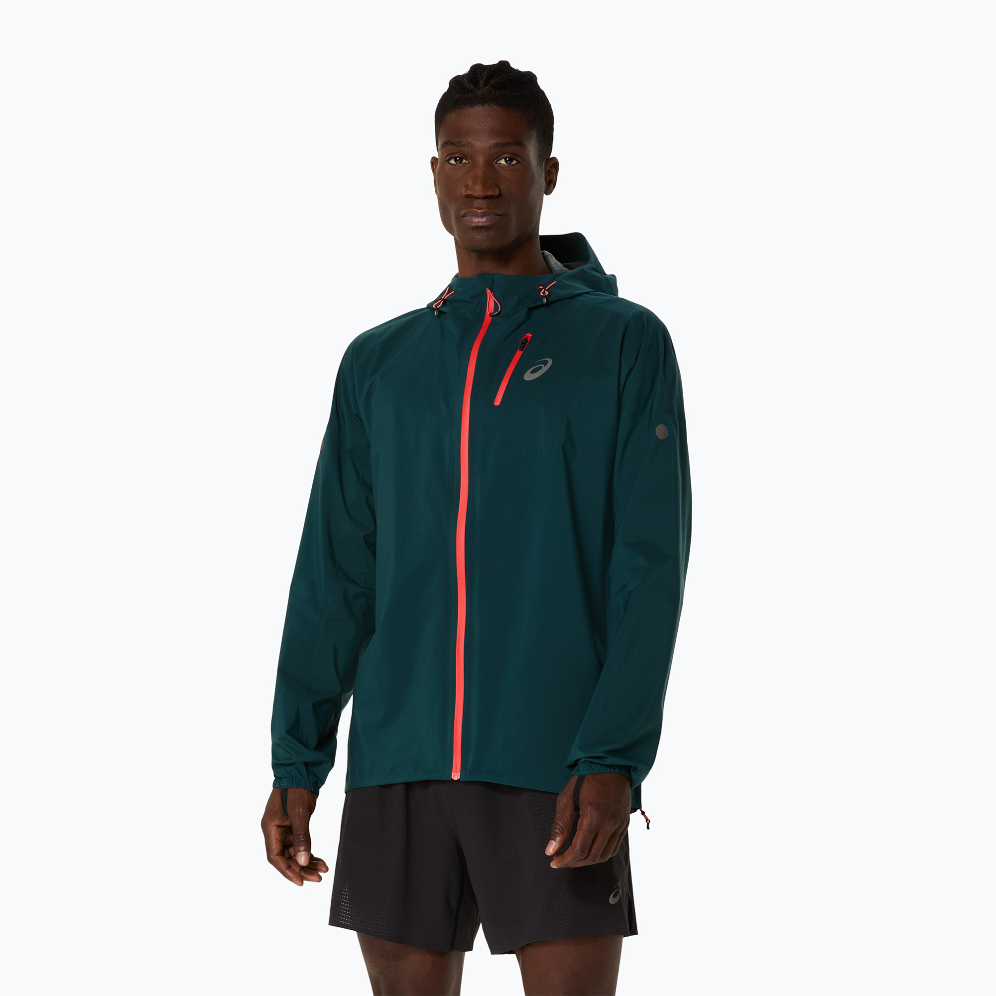 Pánska bežecká bunda ASICS Fujitrail Elite Waterproof saxon green (Fujitrail Elite Waterproof 2011D265-300)