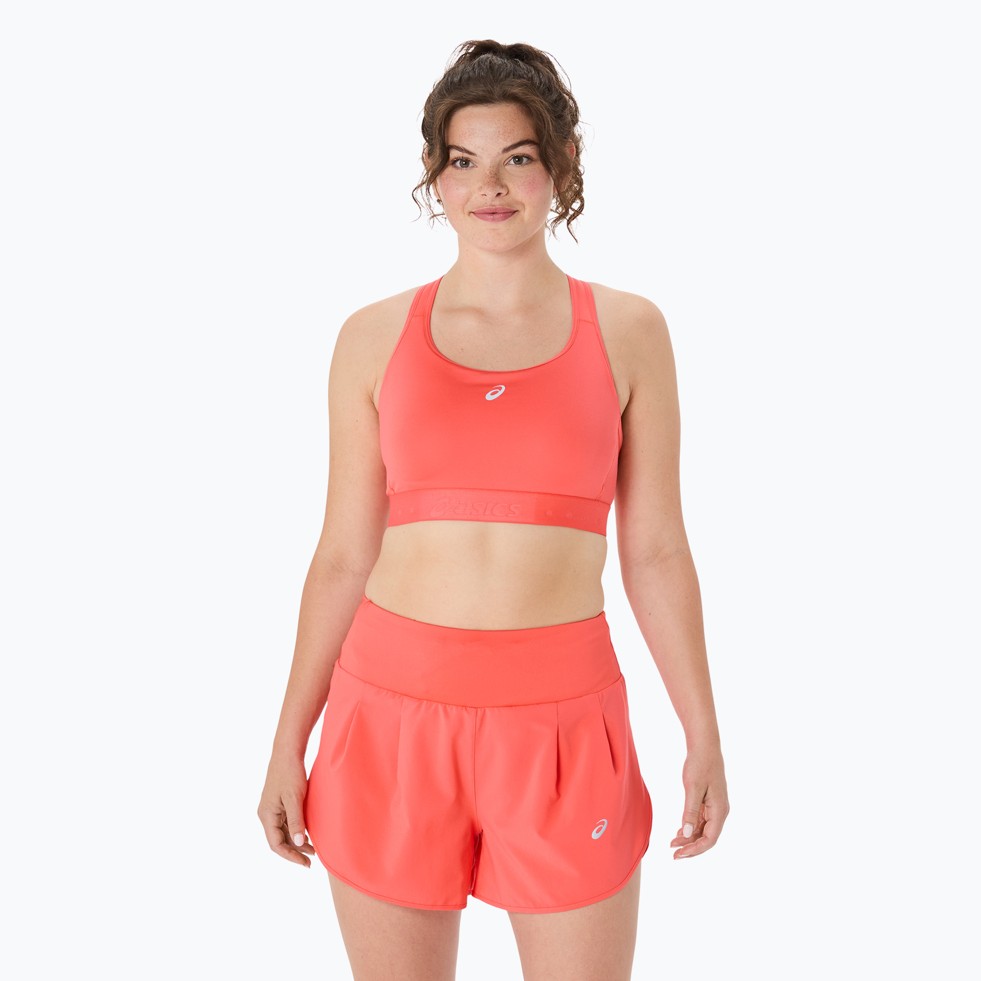 Fitness podprsenka ASICS Road Coral reef (Road Compression 2012C995-701)