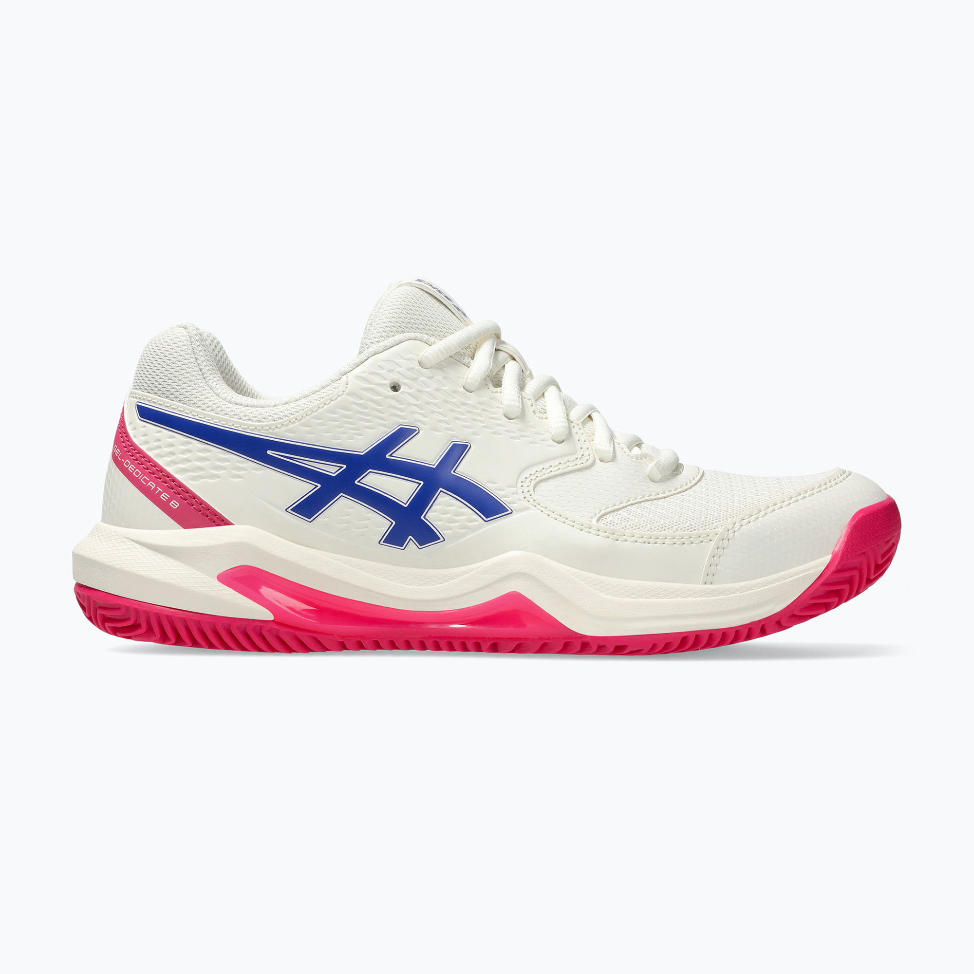 Dámska tenisová obuv Asics Gel-Dedicate 8 Clay W cream/dark cobalt (Dedicate 8 Clay W 1042A255)