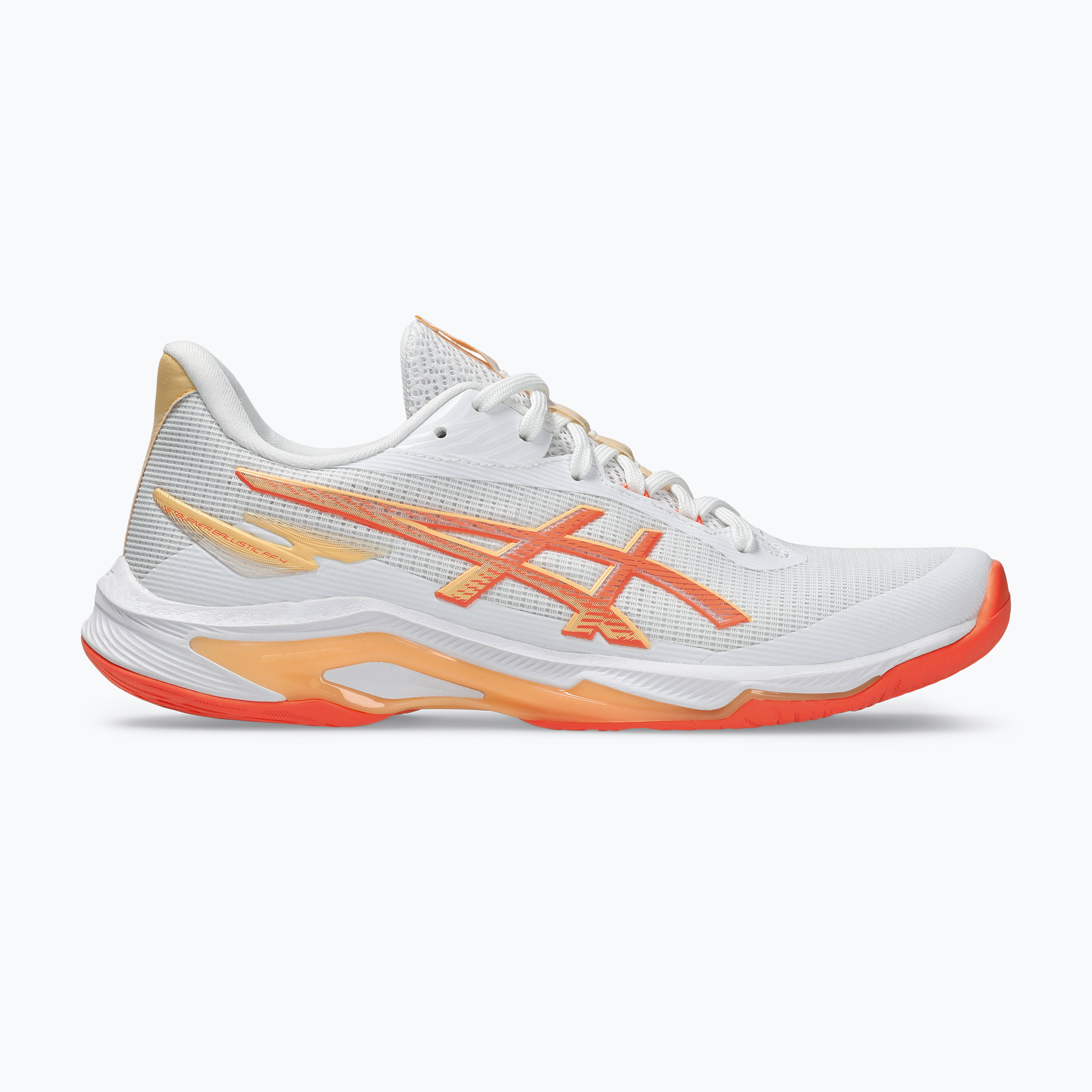 Dámske volejbalové topánky ASICS Netburner Ballistic FF 4 white/vivid coral (Netburner Ballistic FF 4 1052A083-101)