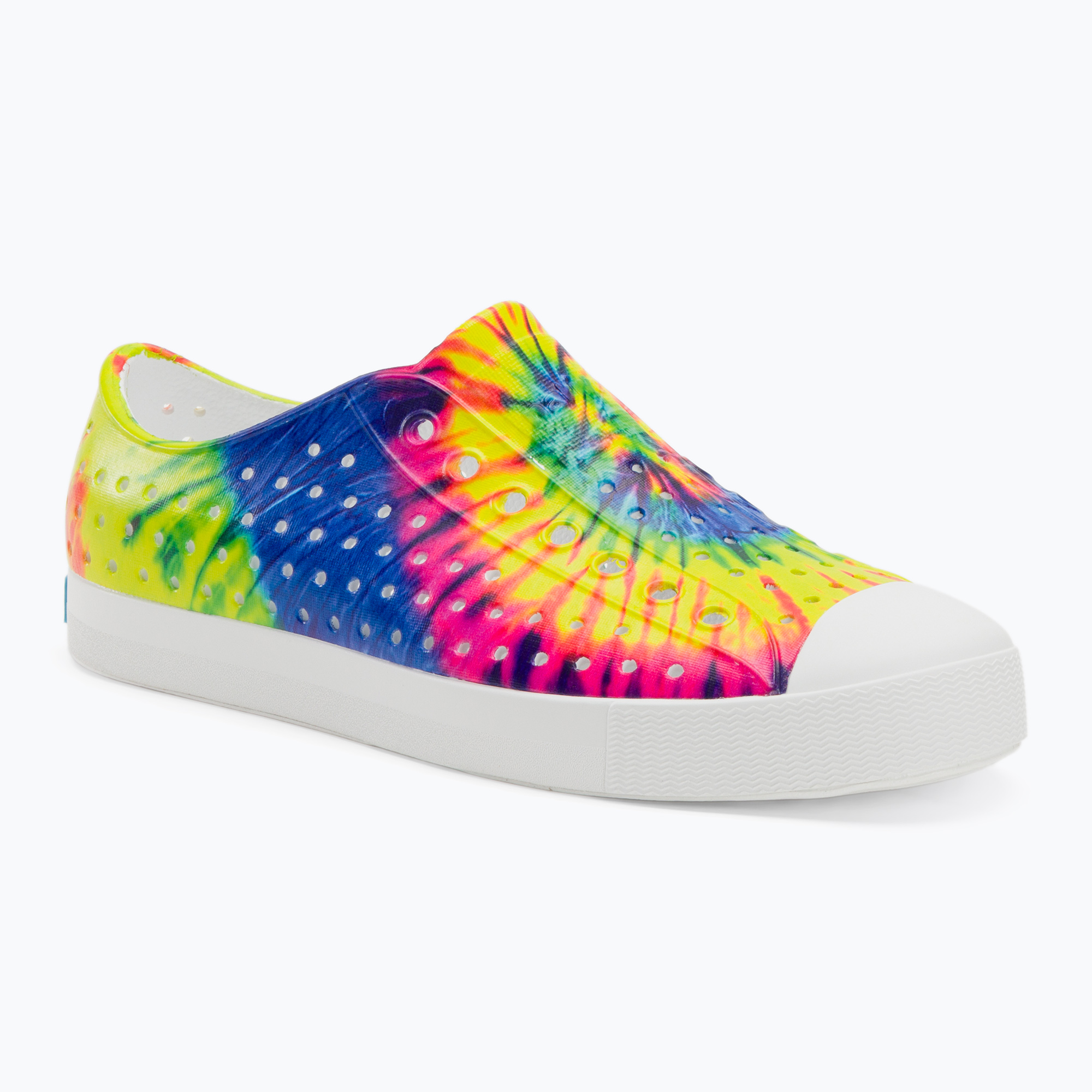 Native Jefferson Print detské tenisky shell white/shell white/neon multi tie dye (Jefferson Print NA-11100101-8994)