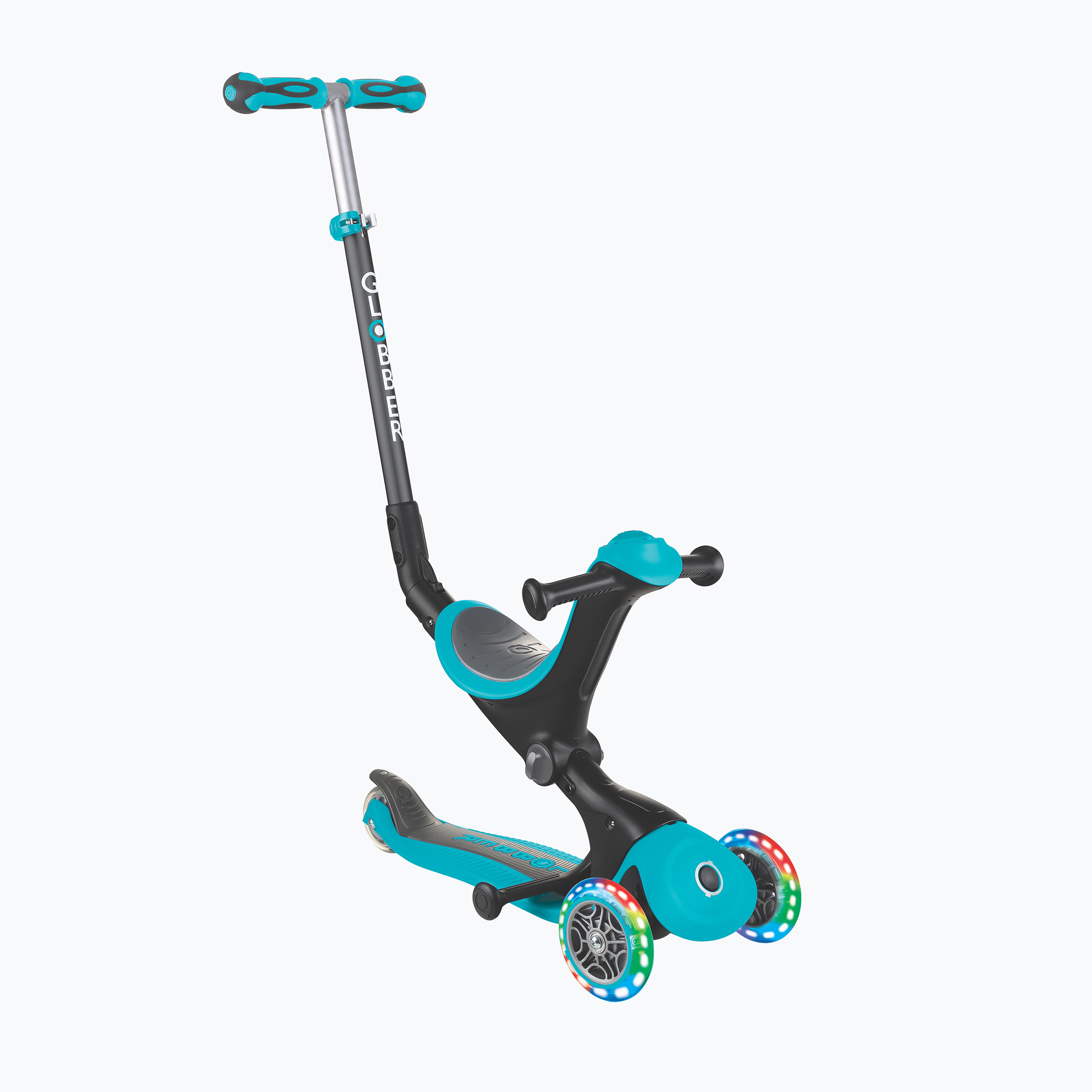 Detská trojkolka Globber Go.Up Deluxe Lights teal (Go.Up Deluxe Lights 646-105)