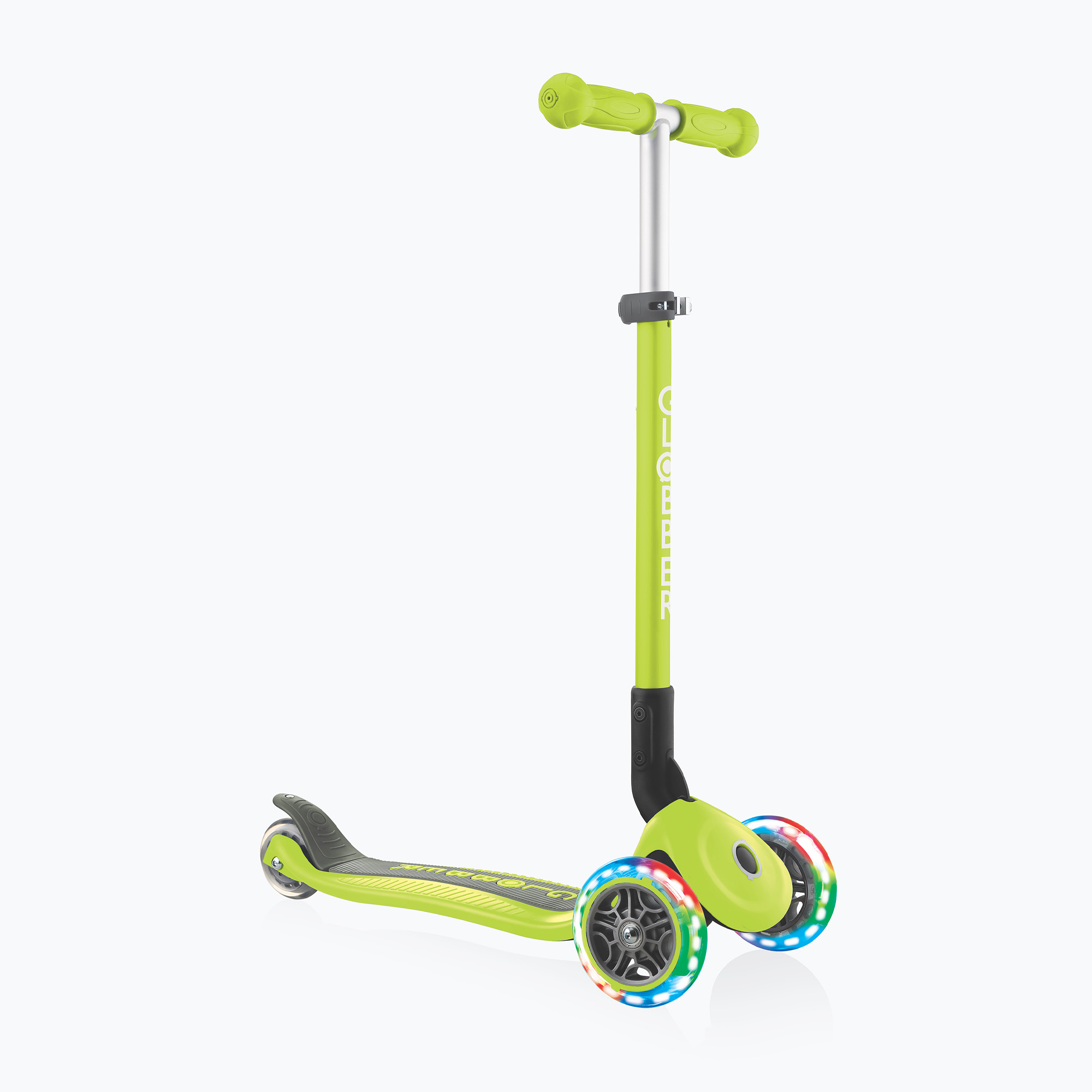 Detská trojkolka Globber Primo Foldable Lights limetkovo zelená