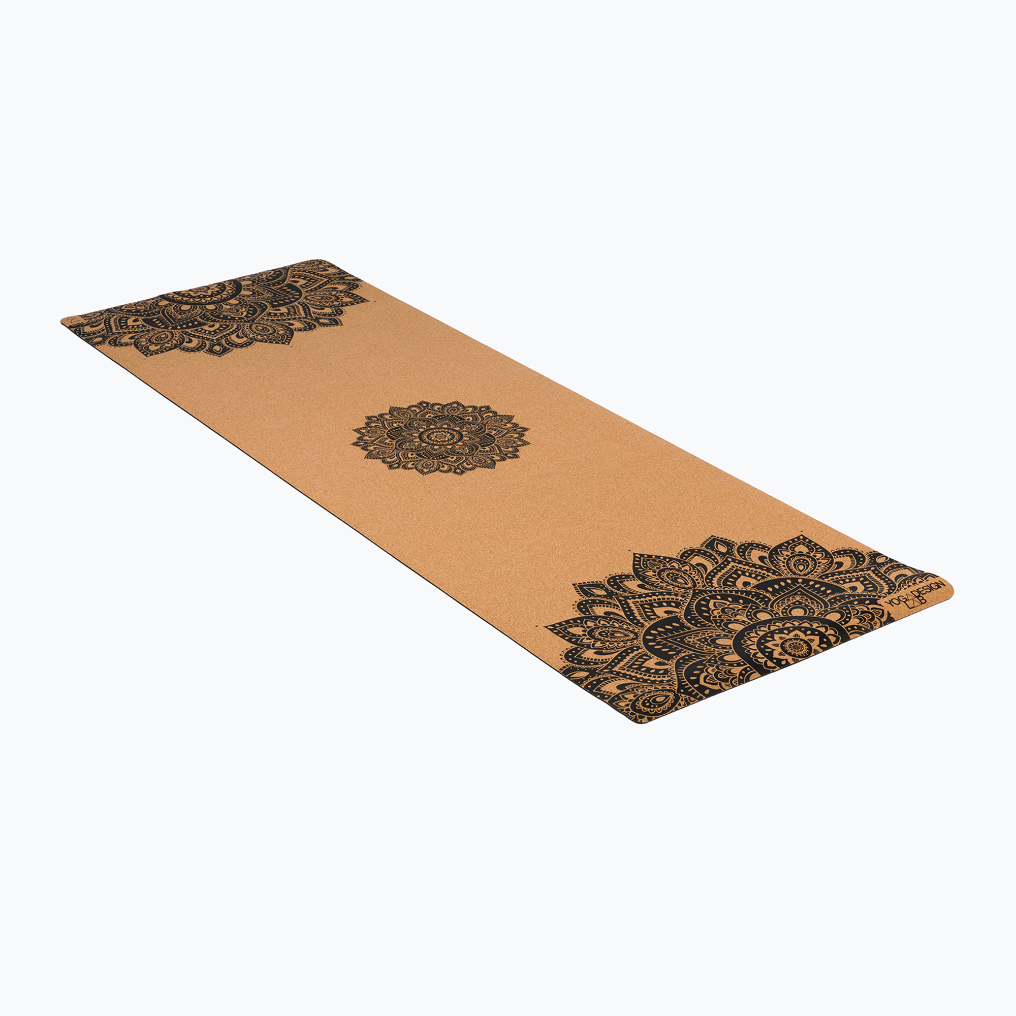 Yoga Design Lab Cork 5,5 mm hnedá podložka na jogu Mandala Black