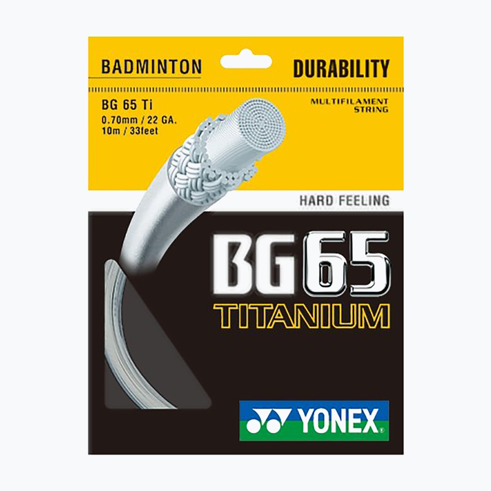 Badmintonové struny YONEX BG 65 Ti Set 10 m biele
