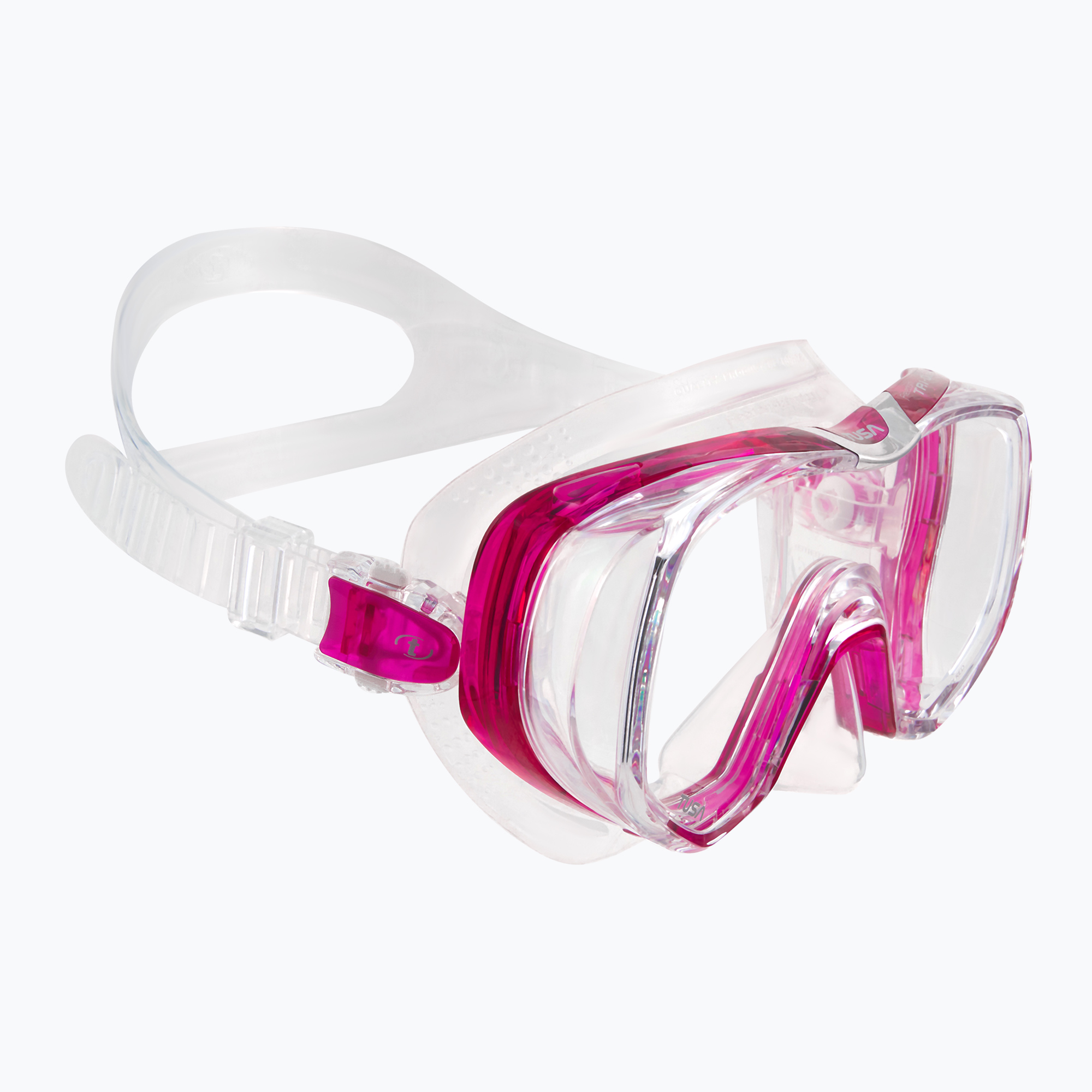 Potápačská maska TUSA Tri-Quest Fd ružová a číra M-3001