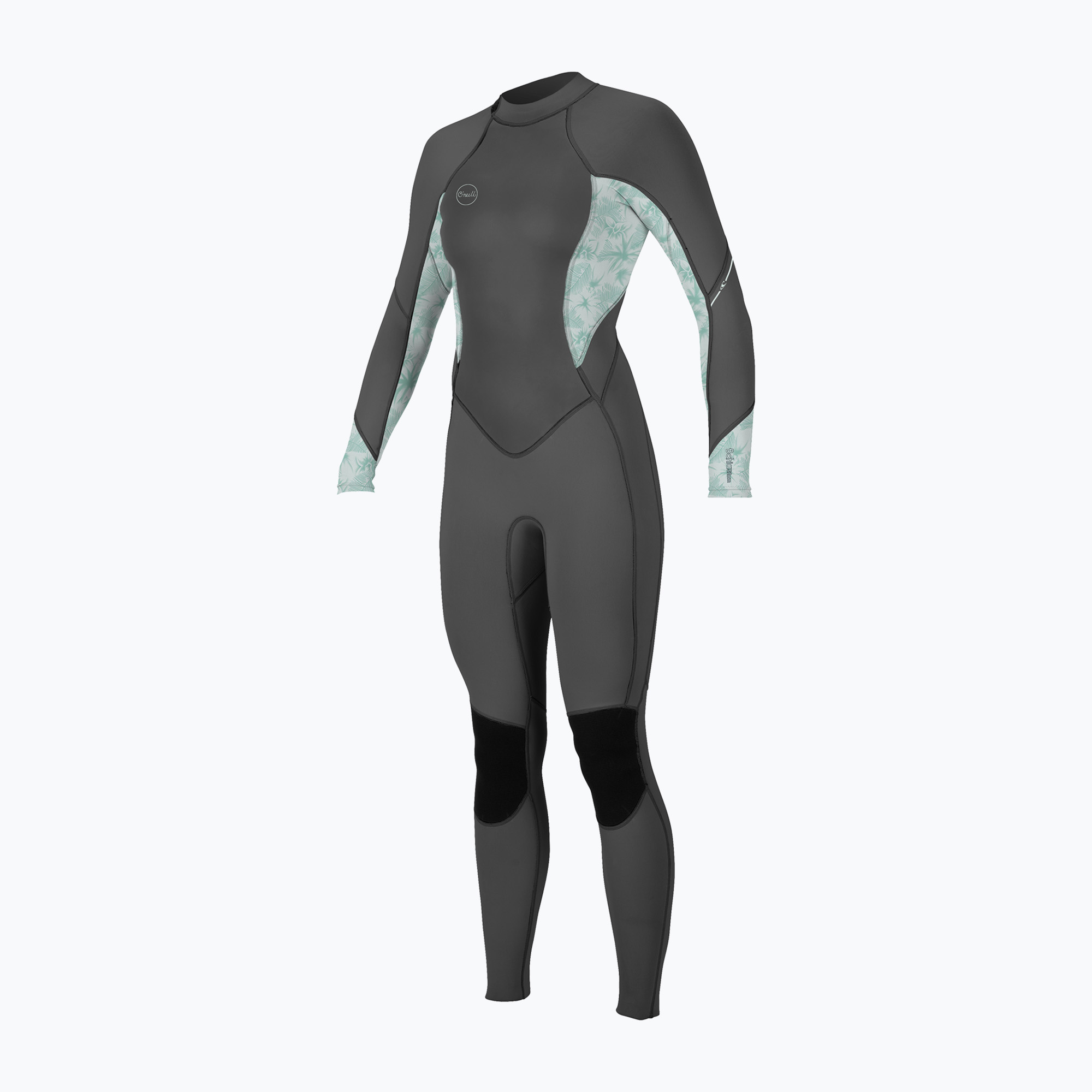 Dámske plavky O'Neill Bahia 3/2 Back Zip Full hy8 graphite/mirage tropical/m (Bahia 3/2 Back Zip Full 5292-HY8)