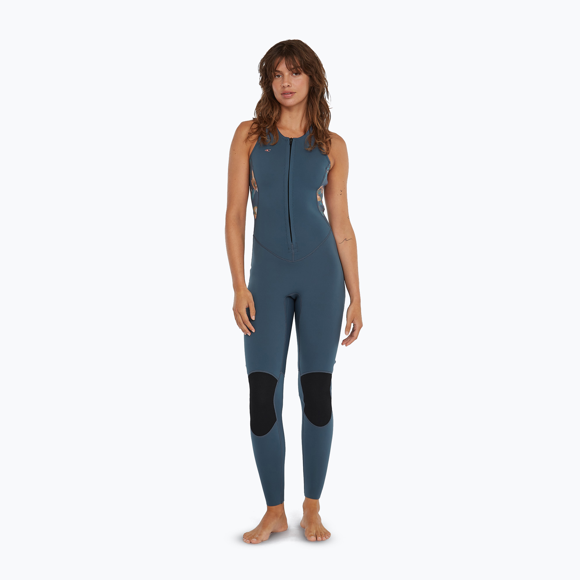 Dámsky plavecký neoprén O'Neill Bahia 1.5mm Front Zip copen blue/painted tropics/copen blue (Bahia 1,5 mm Front Zip Sleeveless Full 4860-IL5)
