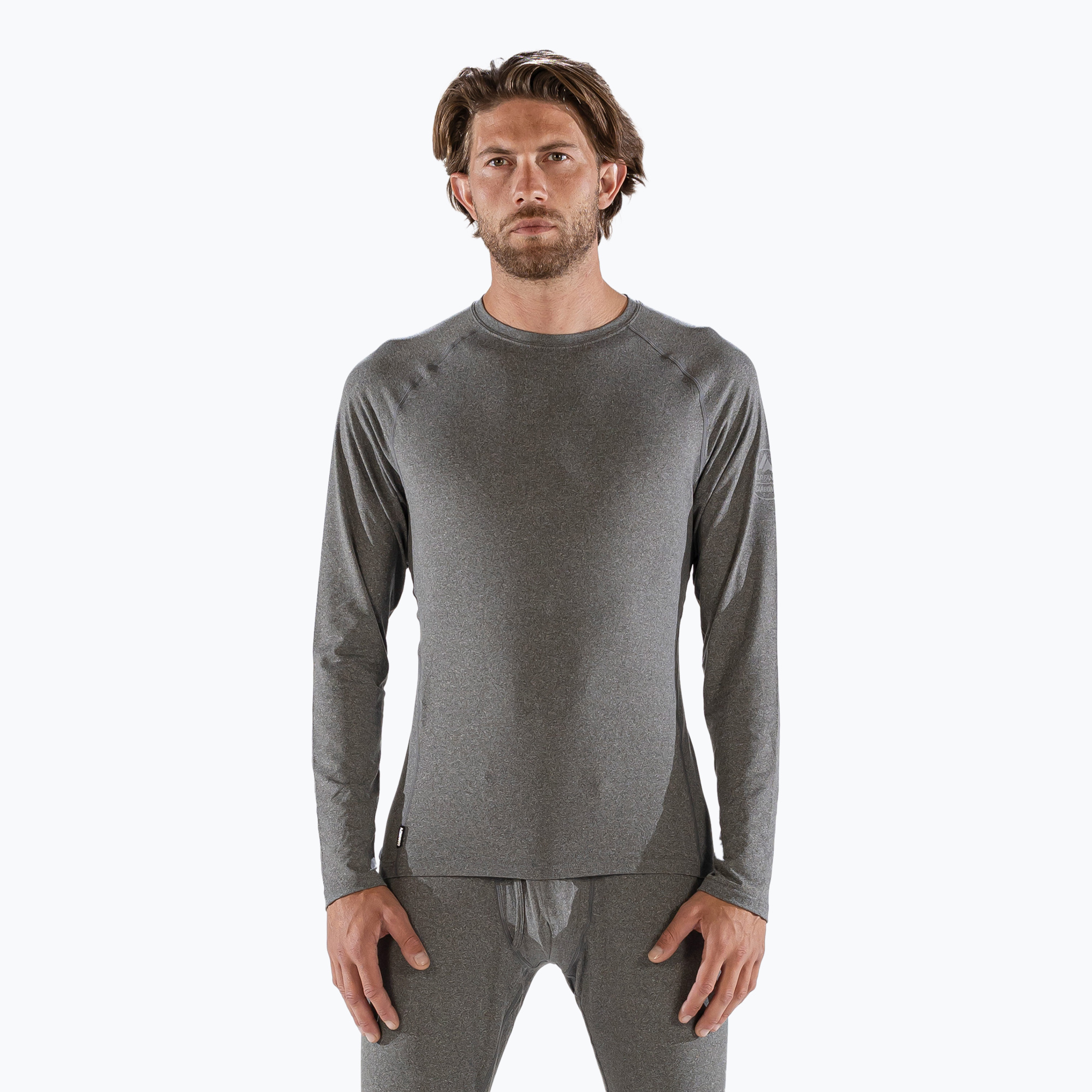 Pánske termoaktívne tričko longsleeve Surfanic Bodyfit Crewneck charcoal (Bodyfit Crewneck SWX1601150)