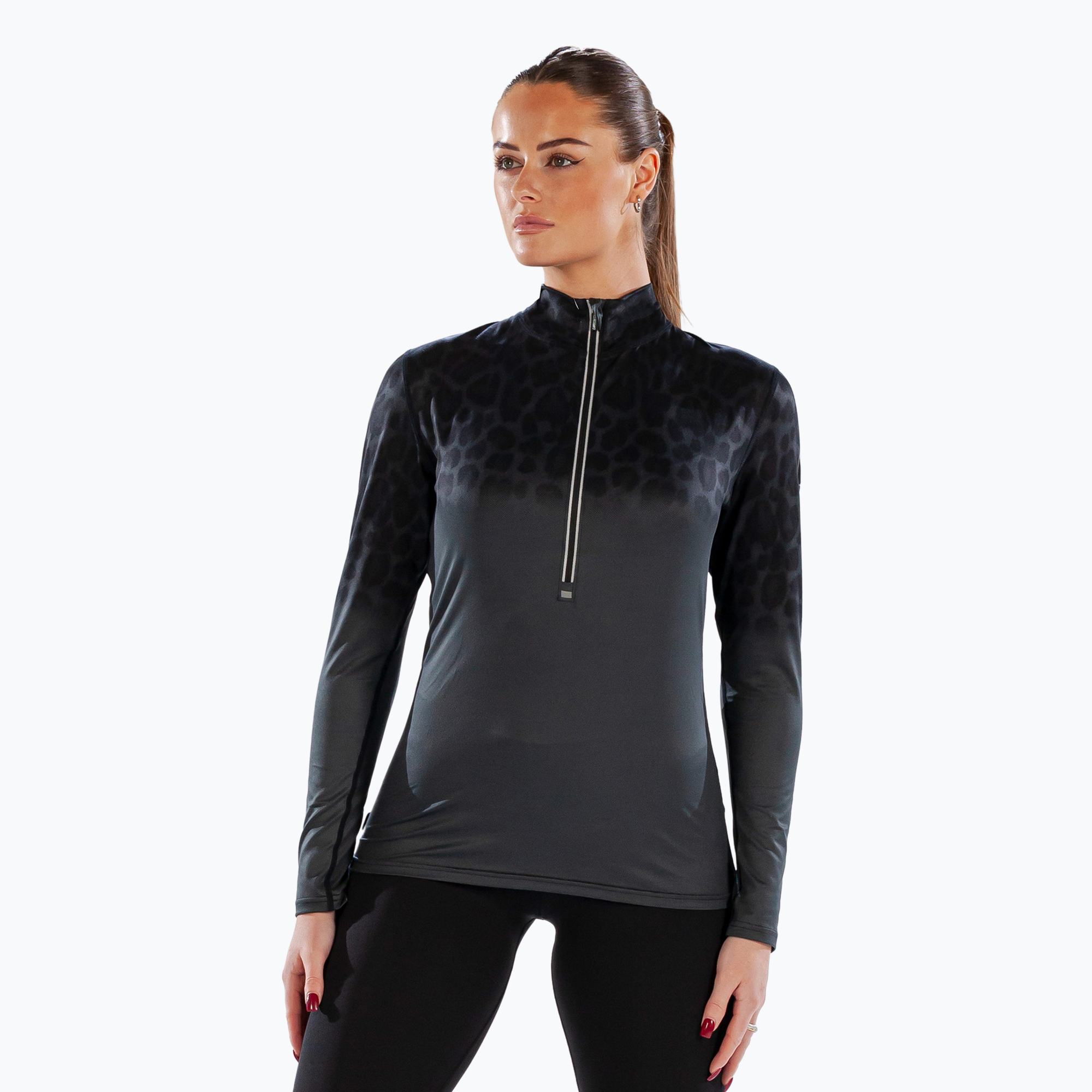 Dámske termoaktívne tričko longsleeve Surfanic Cozy CarbonDri Limited Edition Zip Neck black (Cozy CarbonDri Limited Edition Zip Neck SWU2606020)