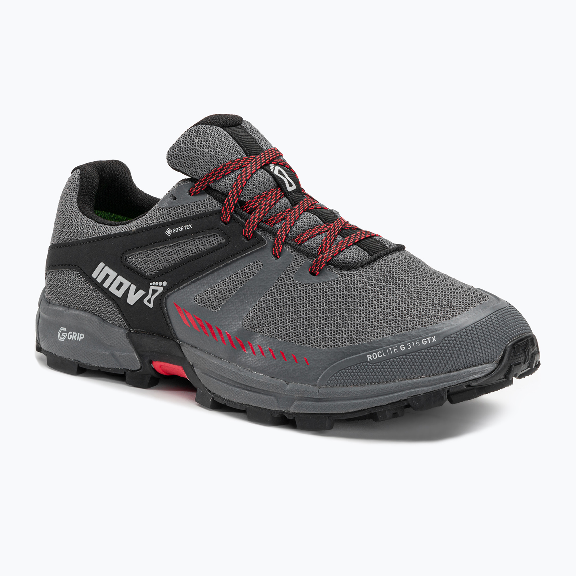 Pánska bežecká obuv Inov-8 Roclite G 315 GTX V2 grey/black/red (Roclite G 315 GTX V2 001019-GYBKRD-M-01)