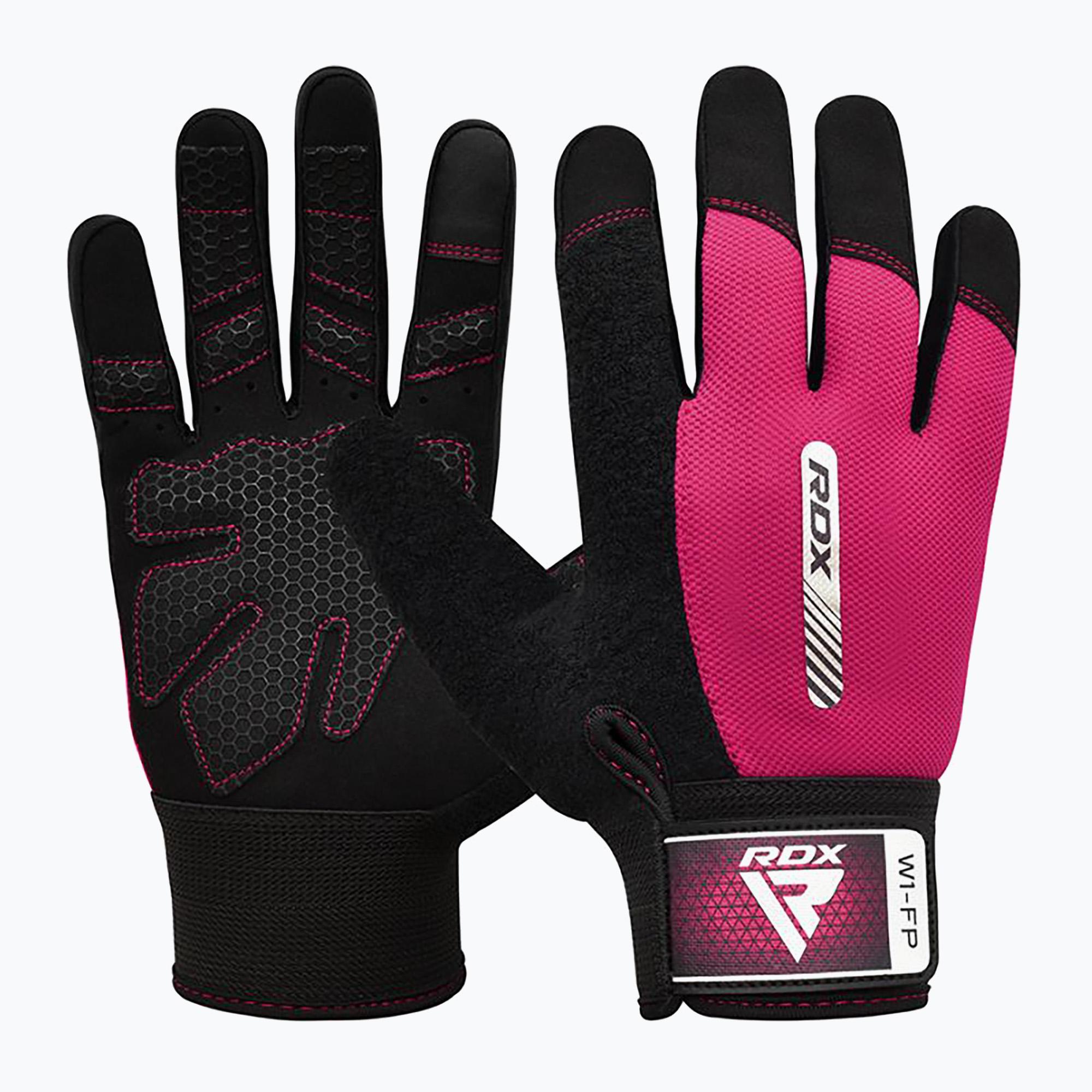 Trekkingové rukavice RDX W1F Full Finger pink (W1F Full Finger WGA-W1FP-M+)