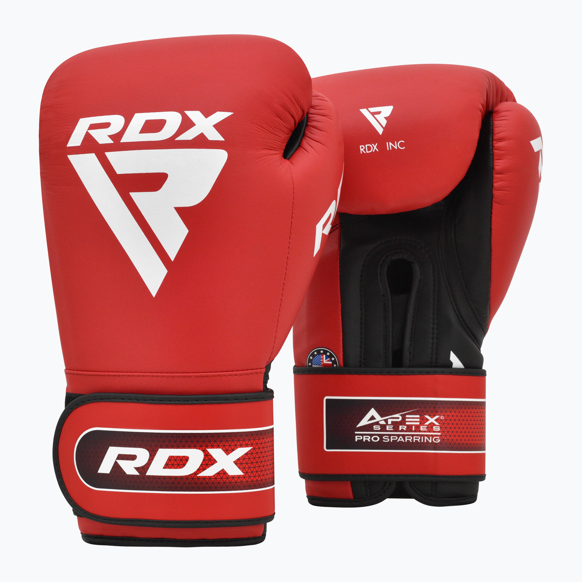 Boxerské rukavice RDX Apex Sparring Training Boxing Hook & Loop red (Apex Sparring Training Boxing Hook & Loop BGM-PSA5R)
