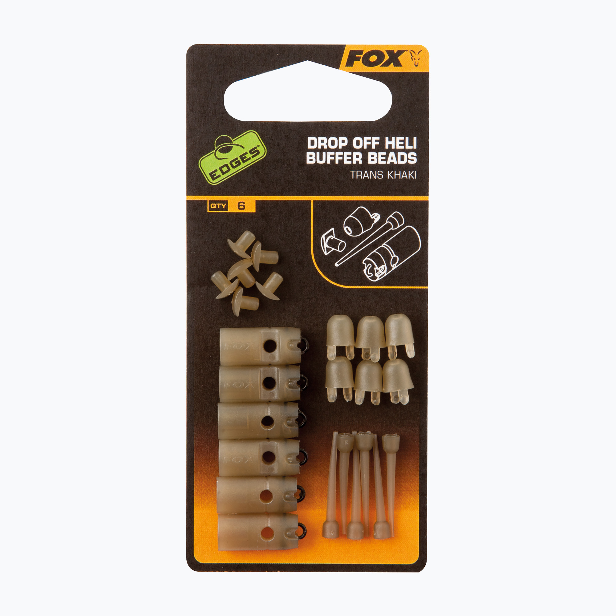 Fox Edges Drop-off Heli Buffer Bead brown helicopter kit CAC690