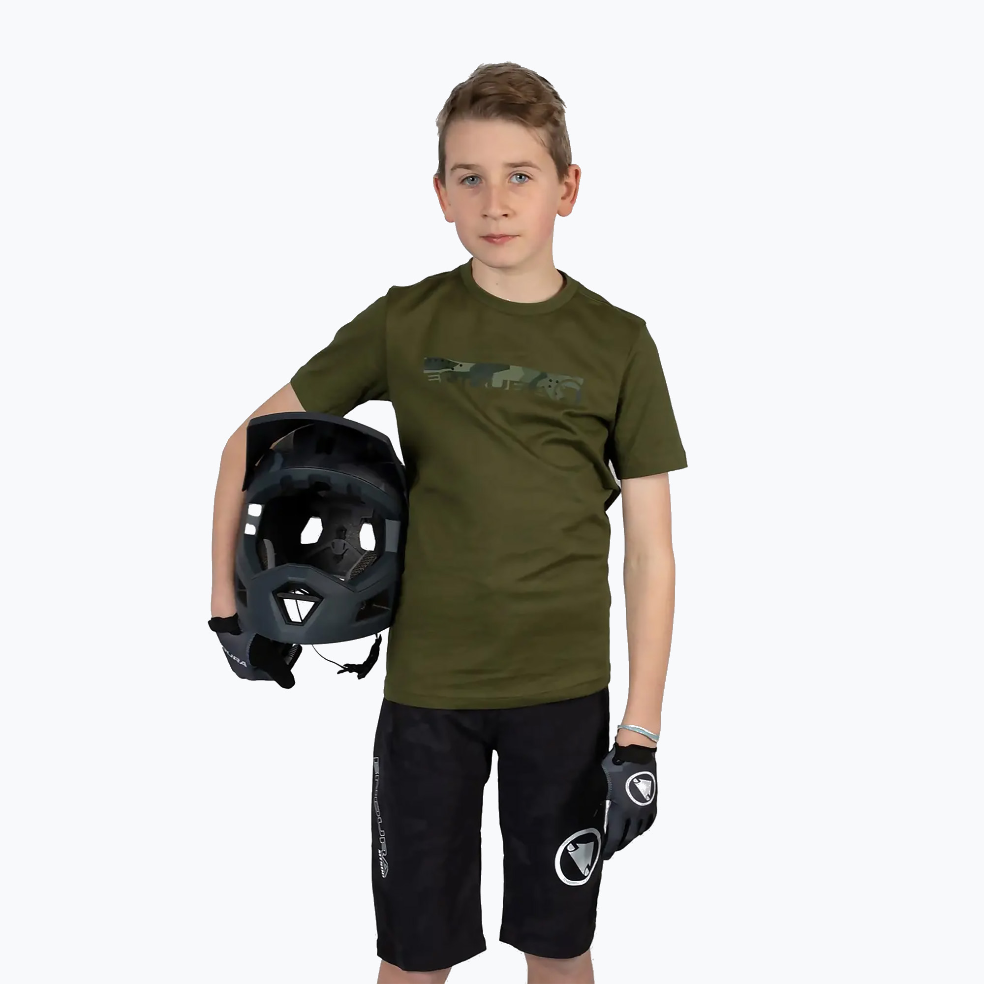 Endura MT500 Jr Burner Short detské cyklistické šortky black camo (MT500 Burner Short Jr E7159BC)