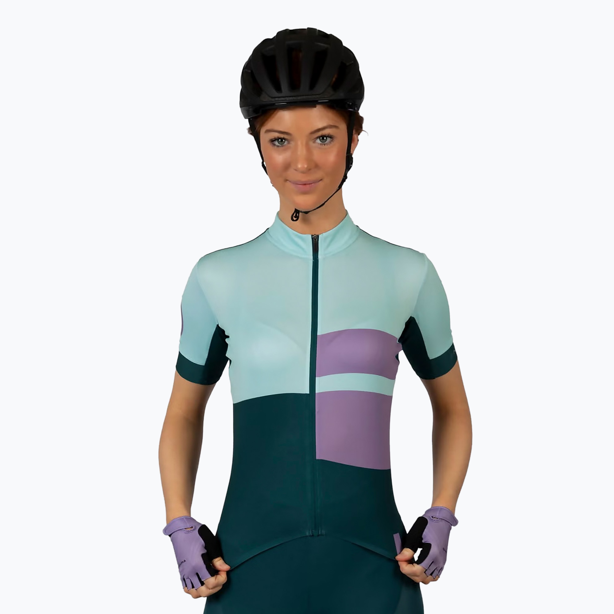 Dámsky cyklistický dres Endura FS260 Print S/S violet (FS260 Print W E6225VI)
