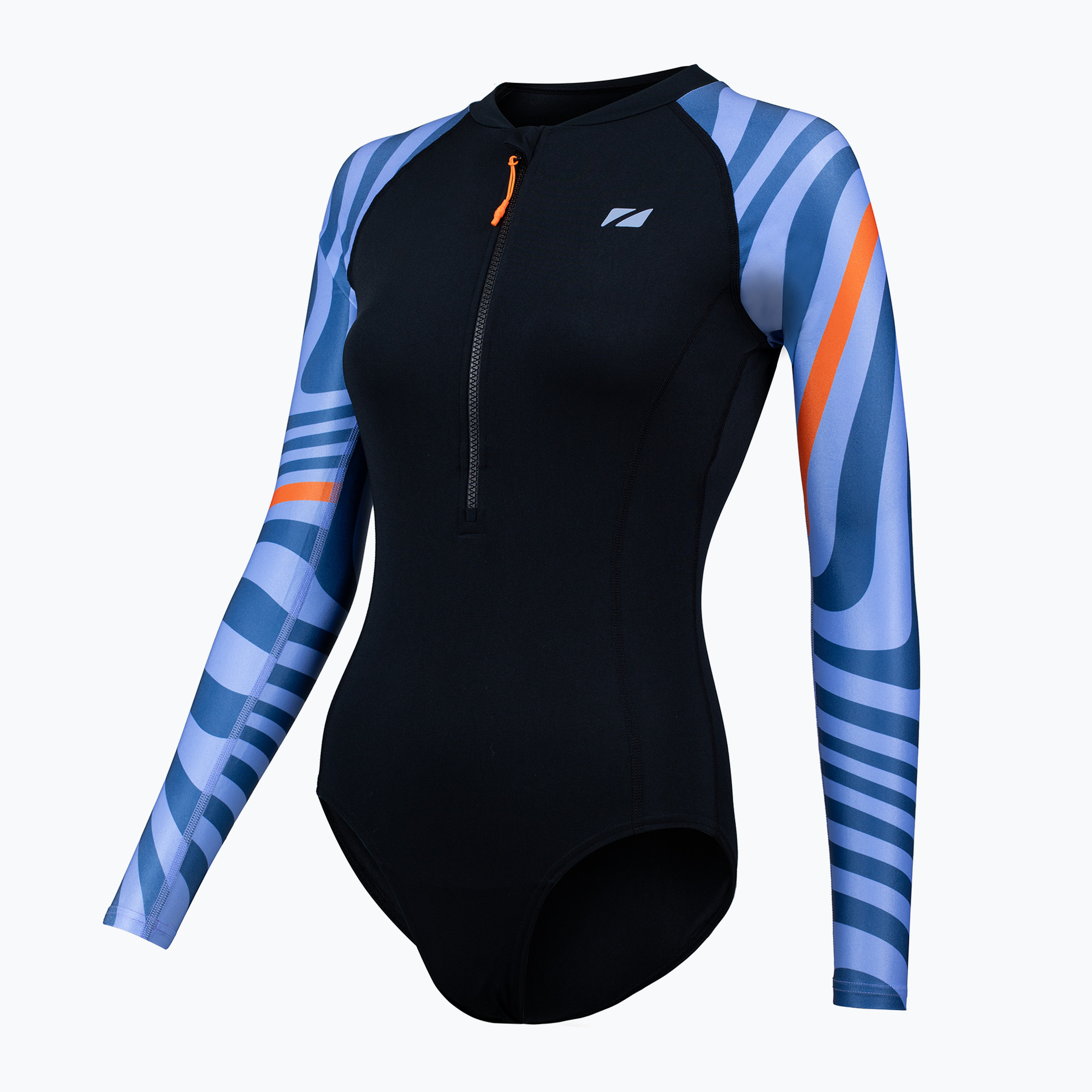 Dámske jednodielne plavky ZONE3 OWS Renew black/multi blue (OWS Renew SW25WOWSLS101)