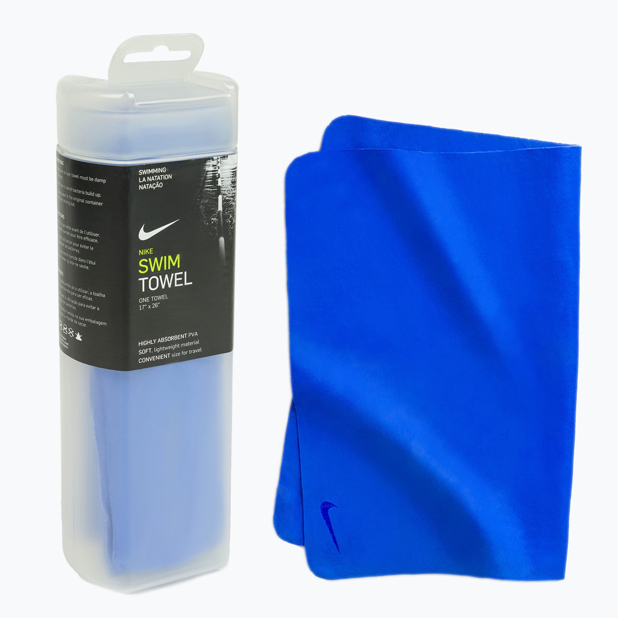 Rýchloschnúci uterák Nike Hydro modrý NESS8165-425