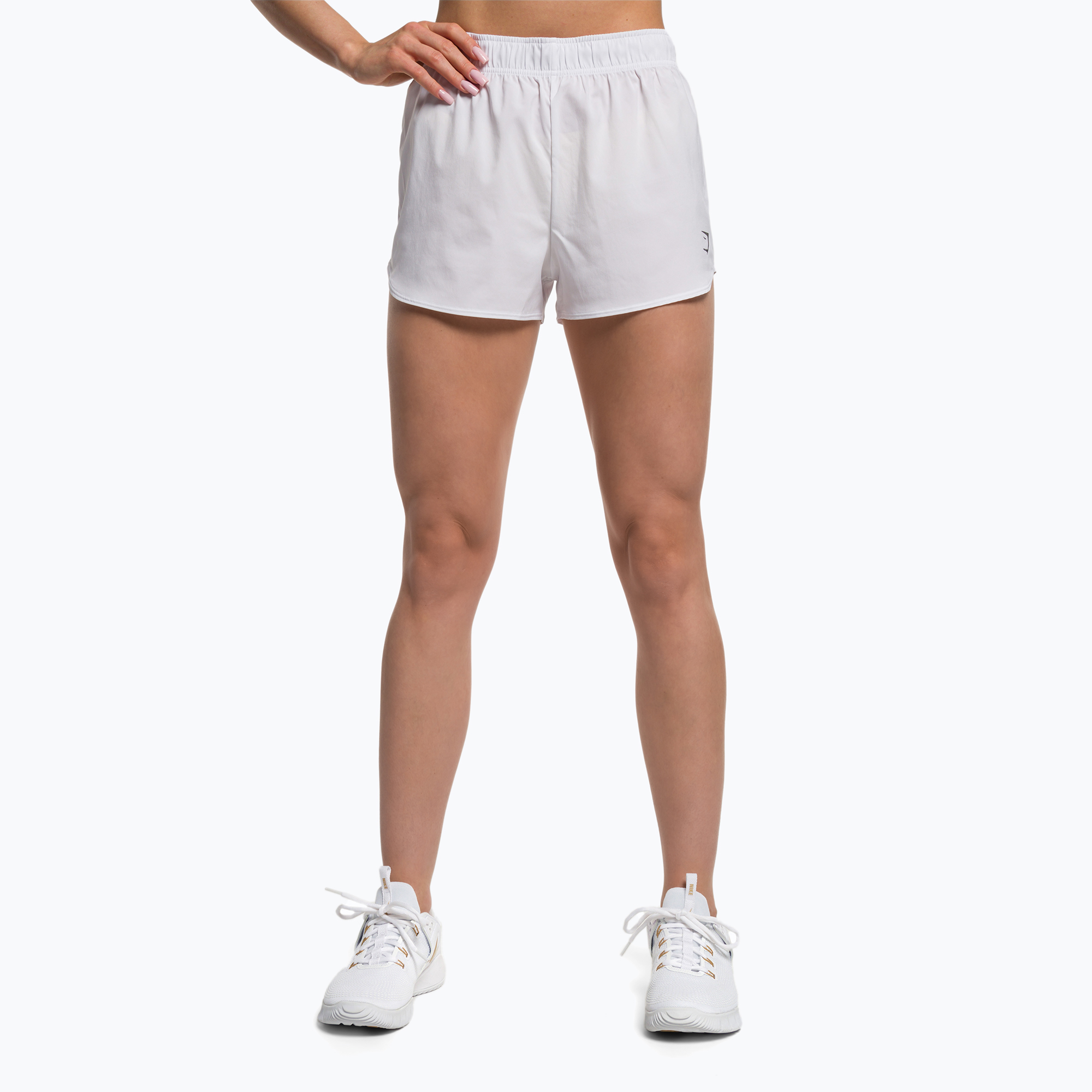 Dámske šortky Gymshark Basic Loose Training white (Basic Loose Training GLSH5054-WH)