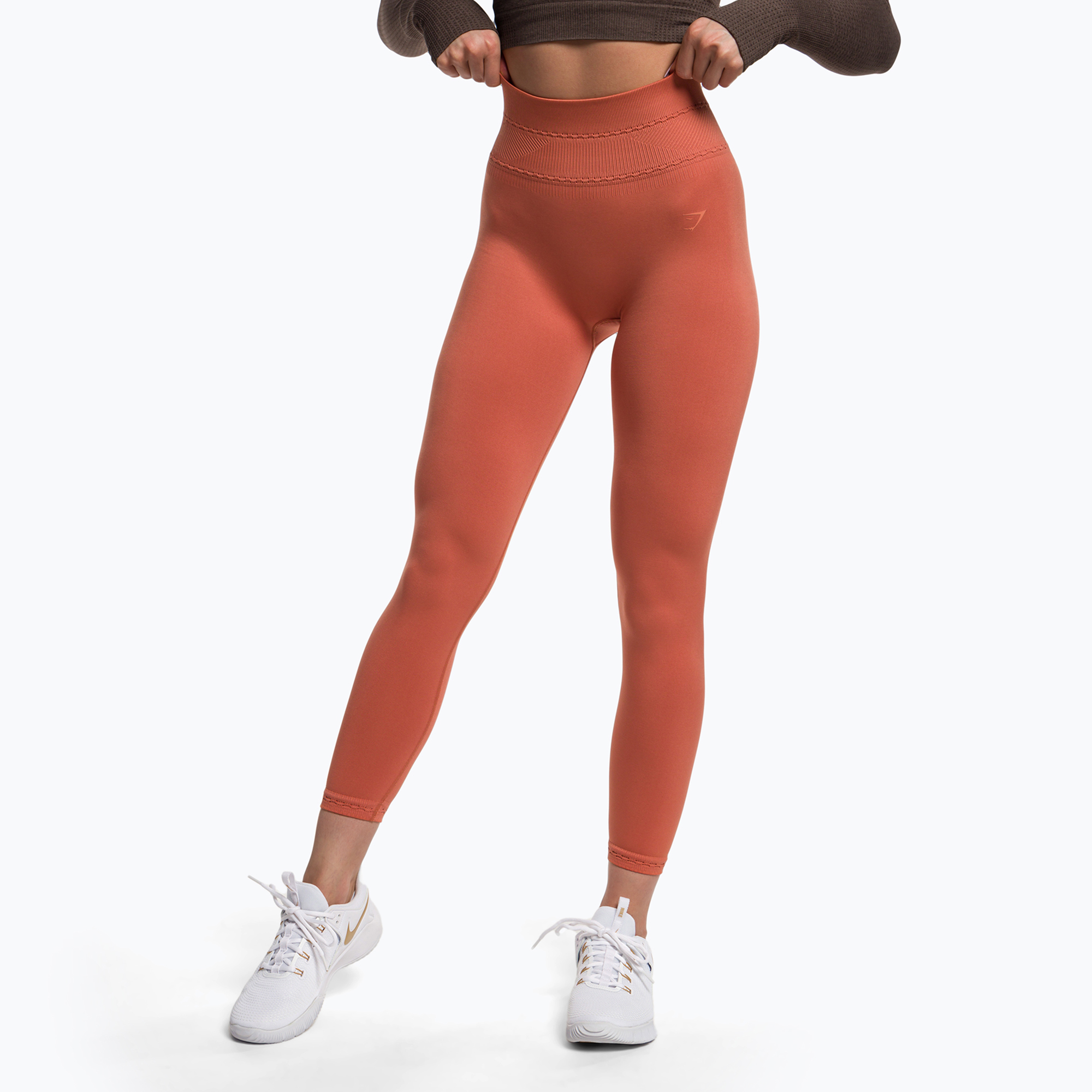 Dámske tréningové legíny Gymshark Studio earth orange (Studio B1A1W-OBDL-AF1)