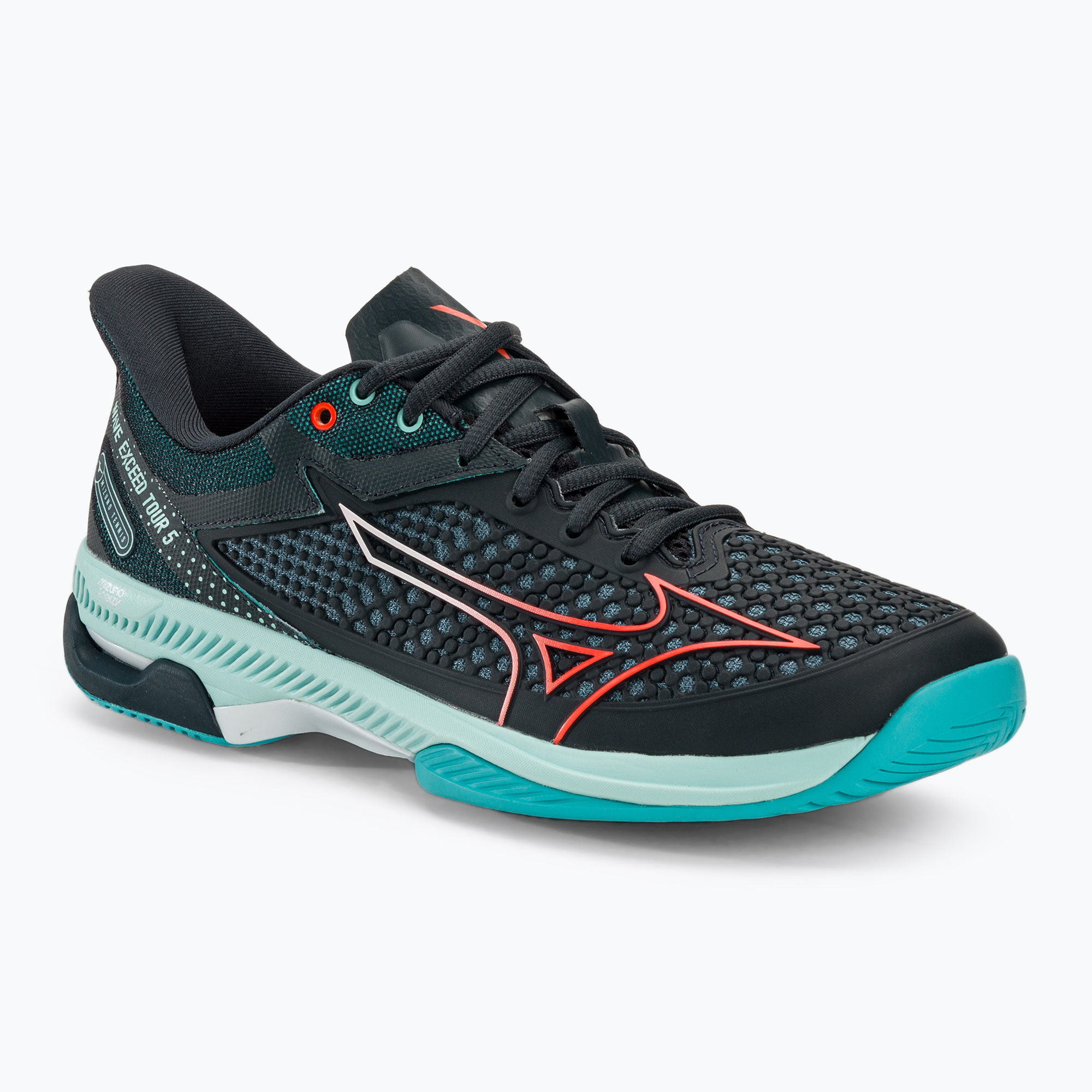 Pánska tenisová obuv Mizuno Wave Exceed Tour 5 AC collegiate blue/soleil/tanager turquoise (Wave Exceed Tour 5 AC 61GA227012)