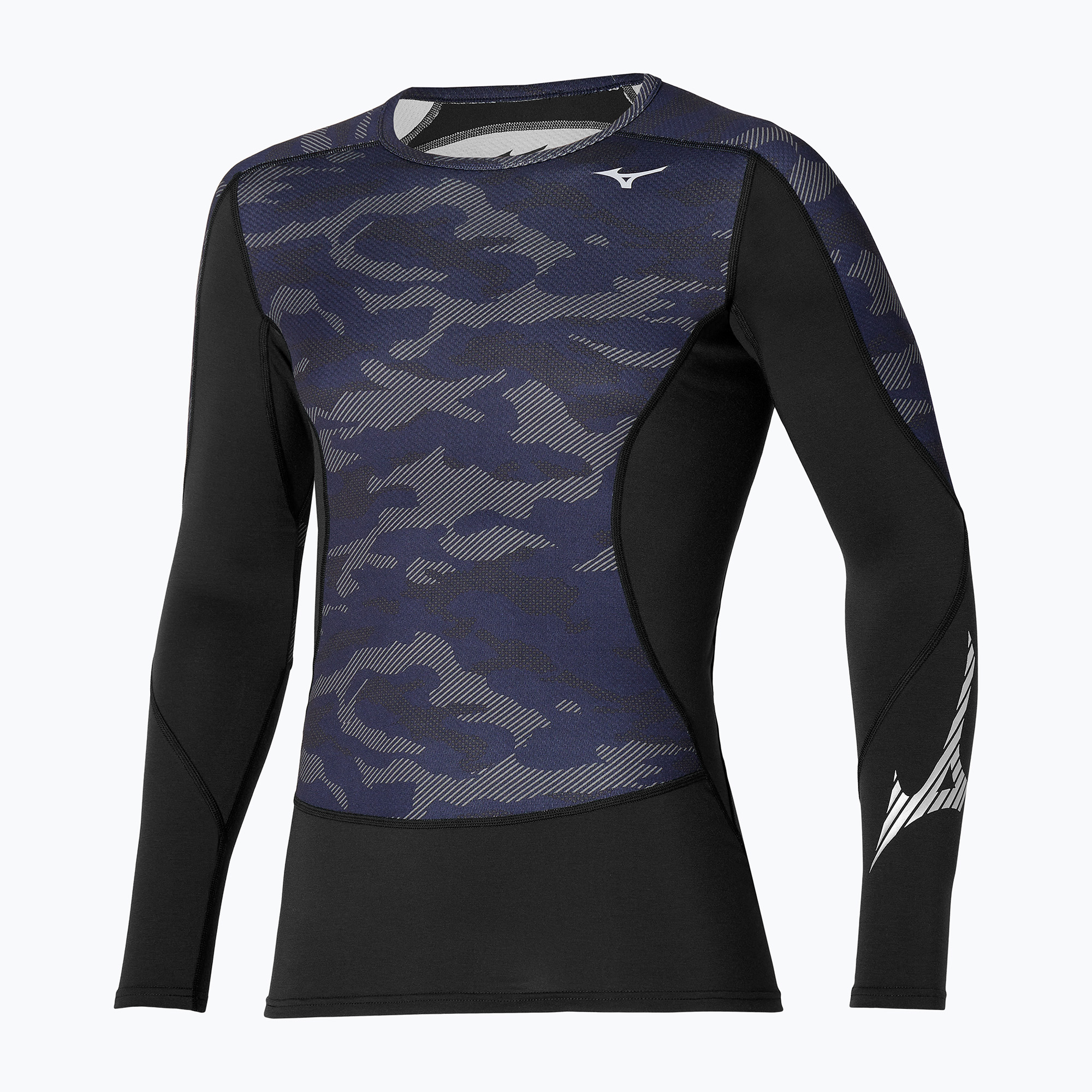 Pánske bežecké tričko s dlhým rukávom Mizuno Virtual Body G3 Crew black (Virtual Body G3 Crew A2GAA50509)