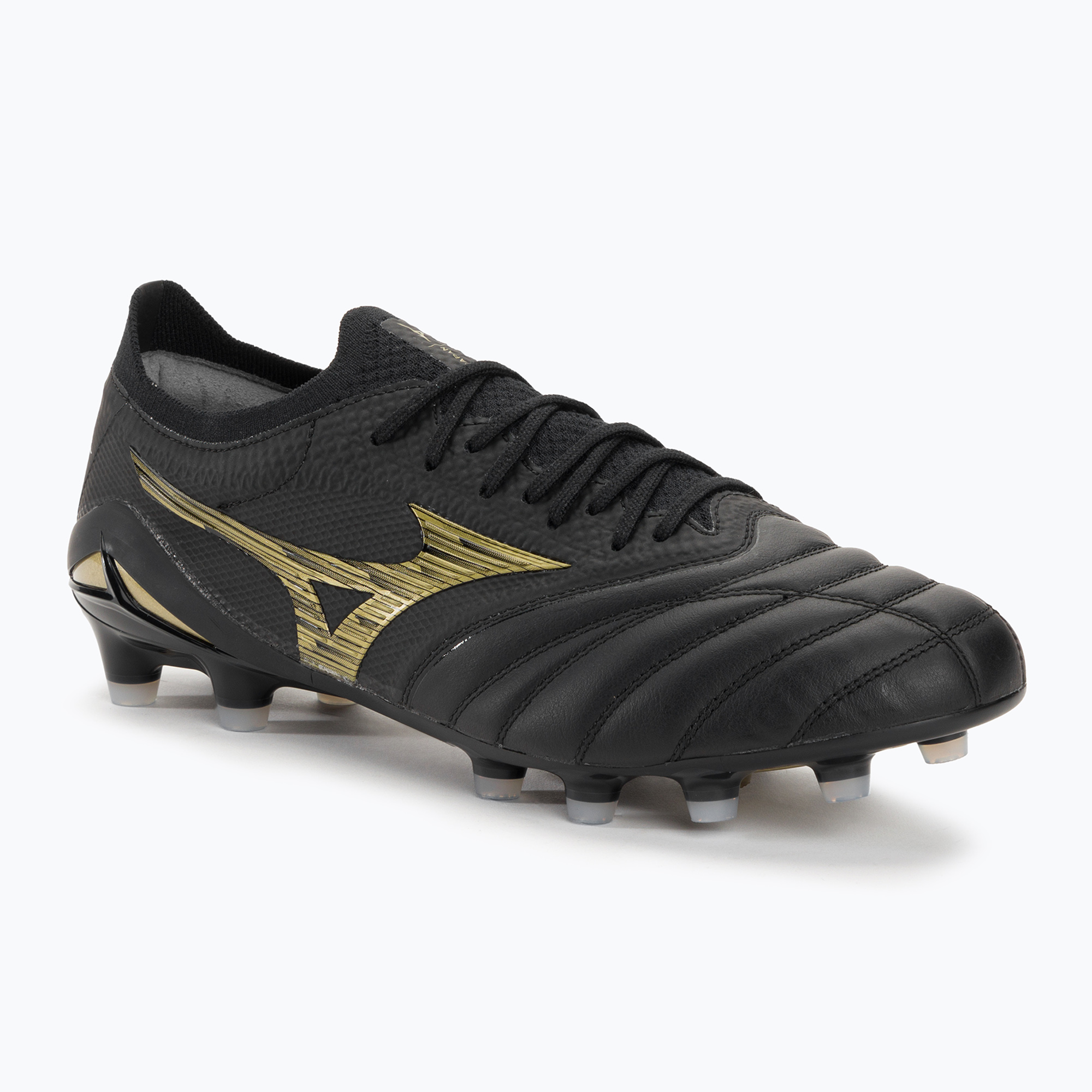 Mizuno Morelia Neo IV Beta JP MD pánske kopačky black/gold/black (Morelia Neo IV Beta JP MD P1GA234050)