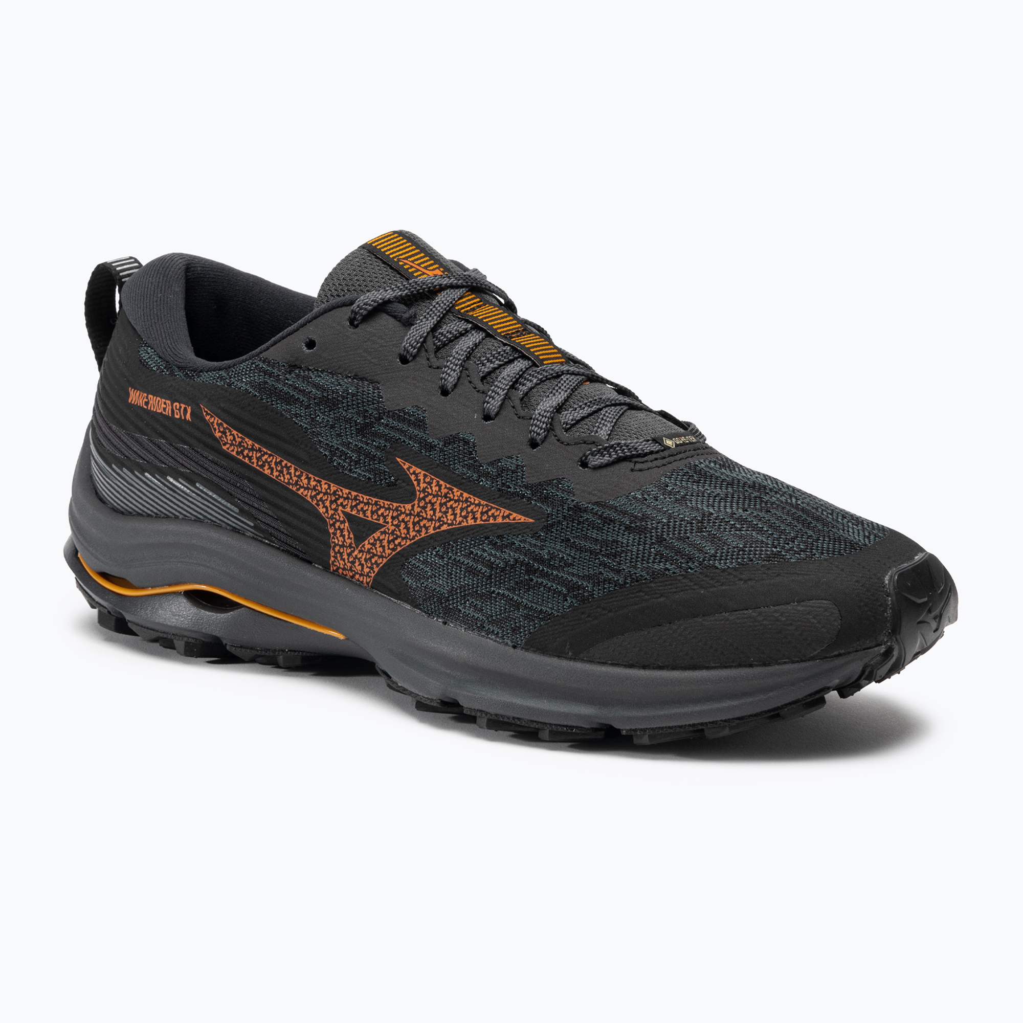 Pánska bežecká obuv Mizuno Wave Rider GTX black/nasturtium/carrot curl (Wave Rider GTX J1GC227951)