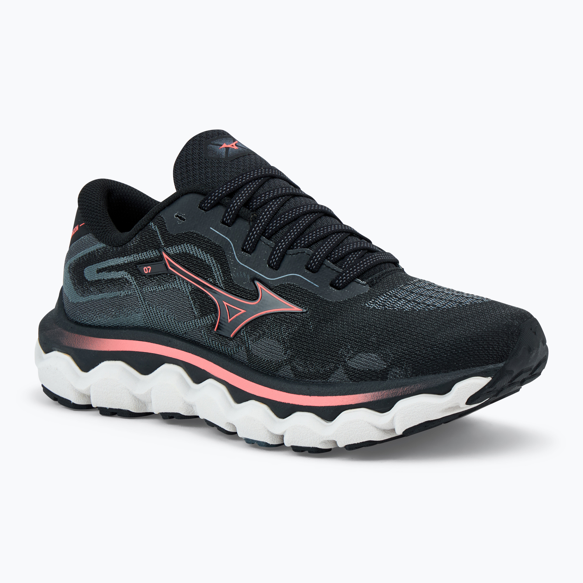 Dámske bežecké topánky Mizuno Wave Horizon 7 black/ dubarry/ nimbus cloud (Wave Horizon 7 J1GD242624)