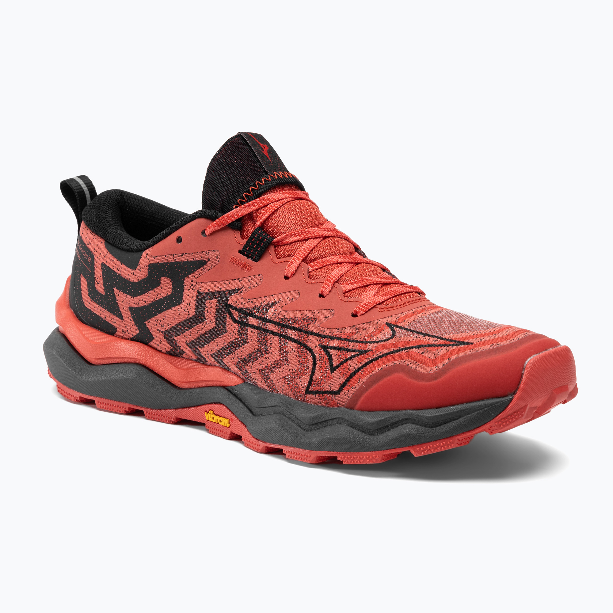 Pánska bežecká obuv Mizuno Wave Daichi 8 cayenne/black/high risk red (Wave Daichi 8 J1GJ247101)