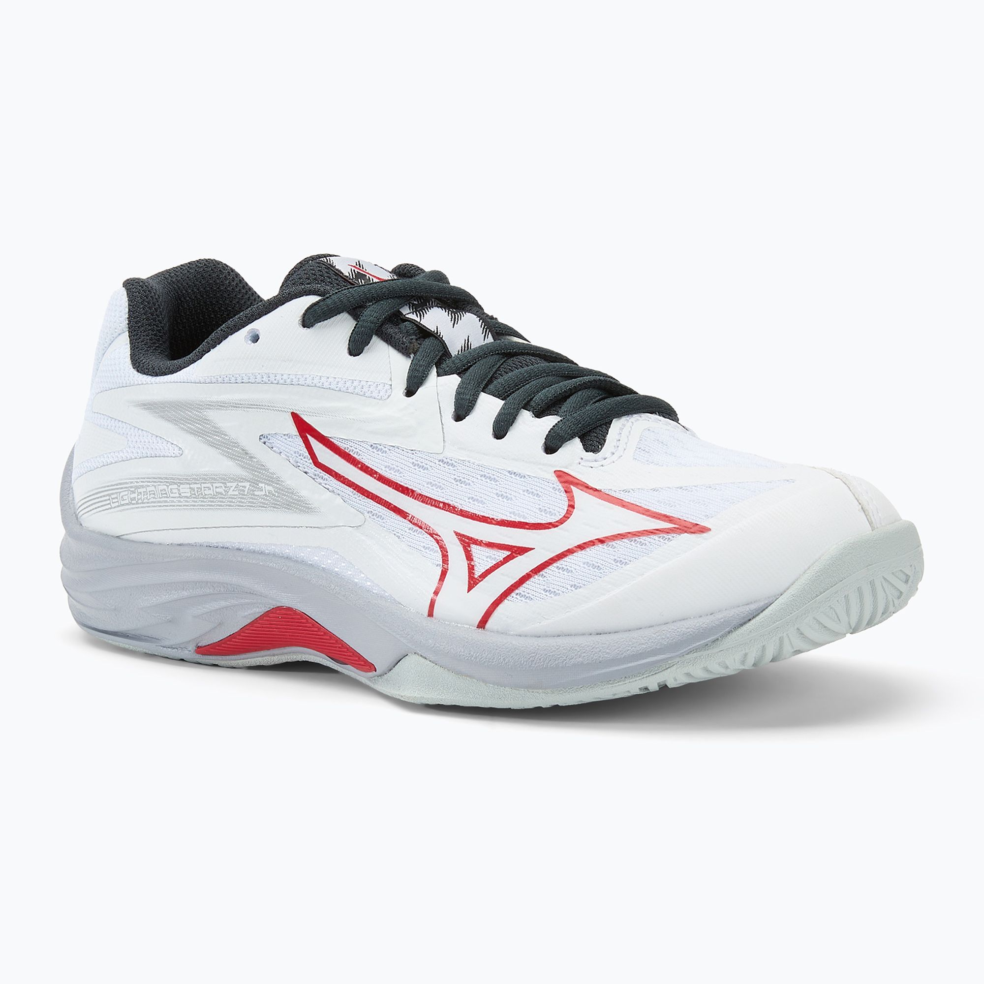Detská volejbalová obuv Mizuno Lightning Star Z7 white/salsa/black (Lightning Star Z7 V1GD230396)