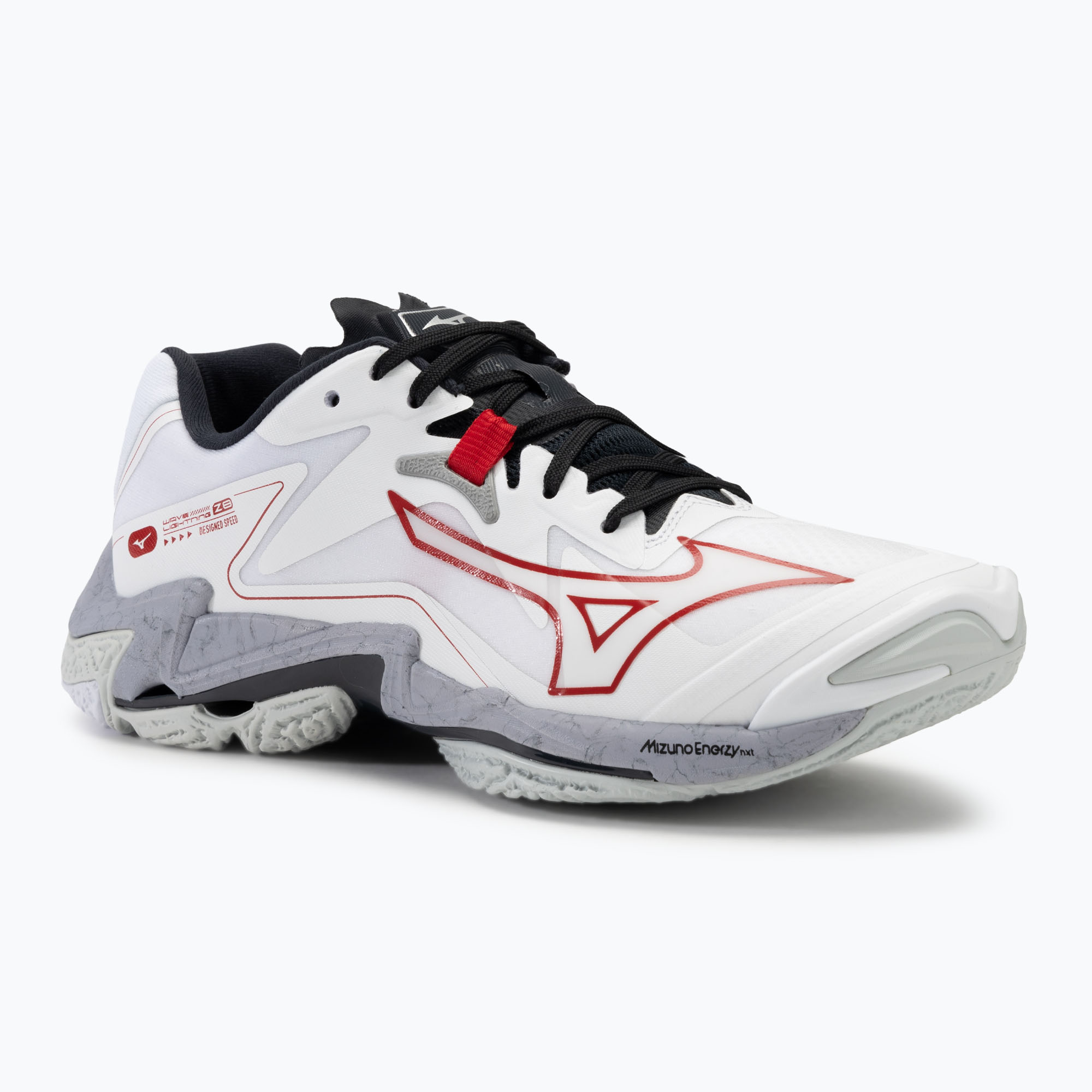 Pánska volejbalová obuv Mizuno Wave Lightning Z8 white/salsa/black (Wave Lightning Z8 V1GA240096)