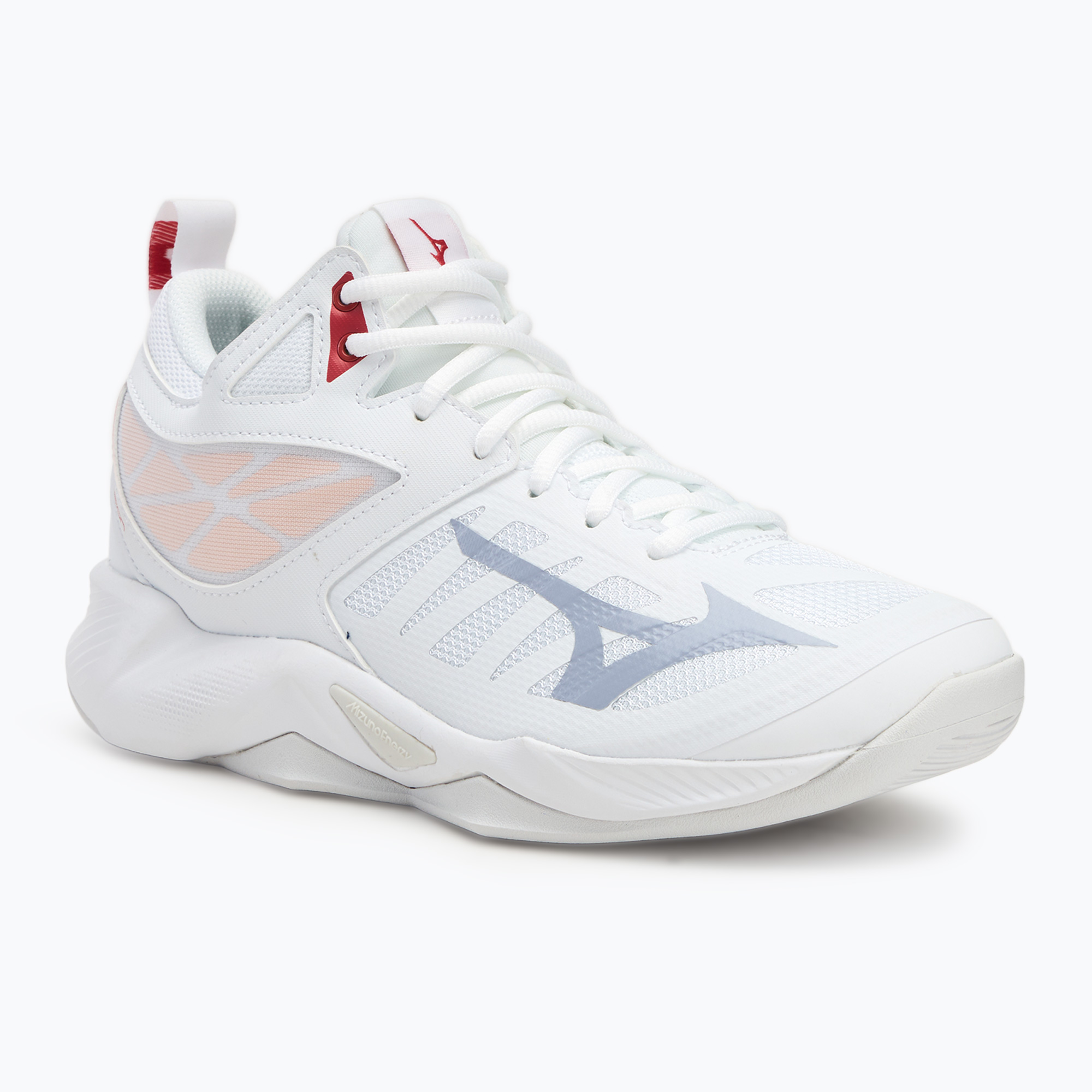 Dámska volejbalová obuv Mizuno Wave Dimension white/aleutian/cloud pink (Wave Dimension Mid V1GC224525)