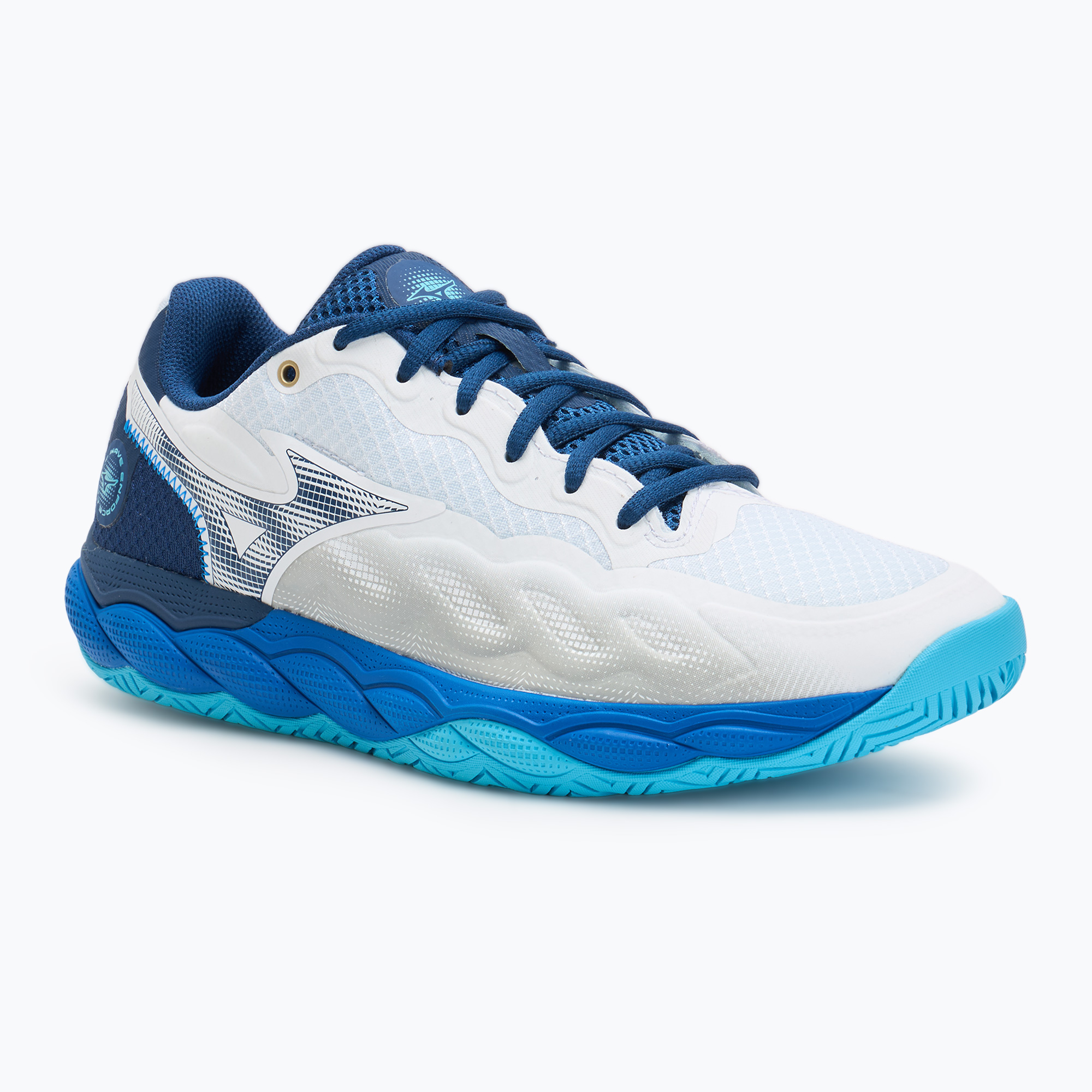 Tenisová obuv Mizuno Wave Enforce Court AC white/estate blue/river blue (Wave Enforce Court AC 61GA243229)