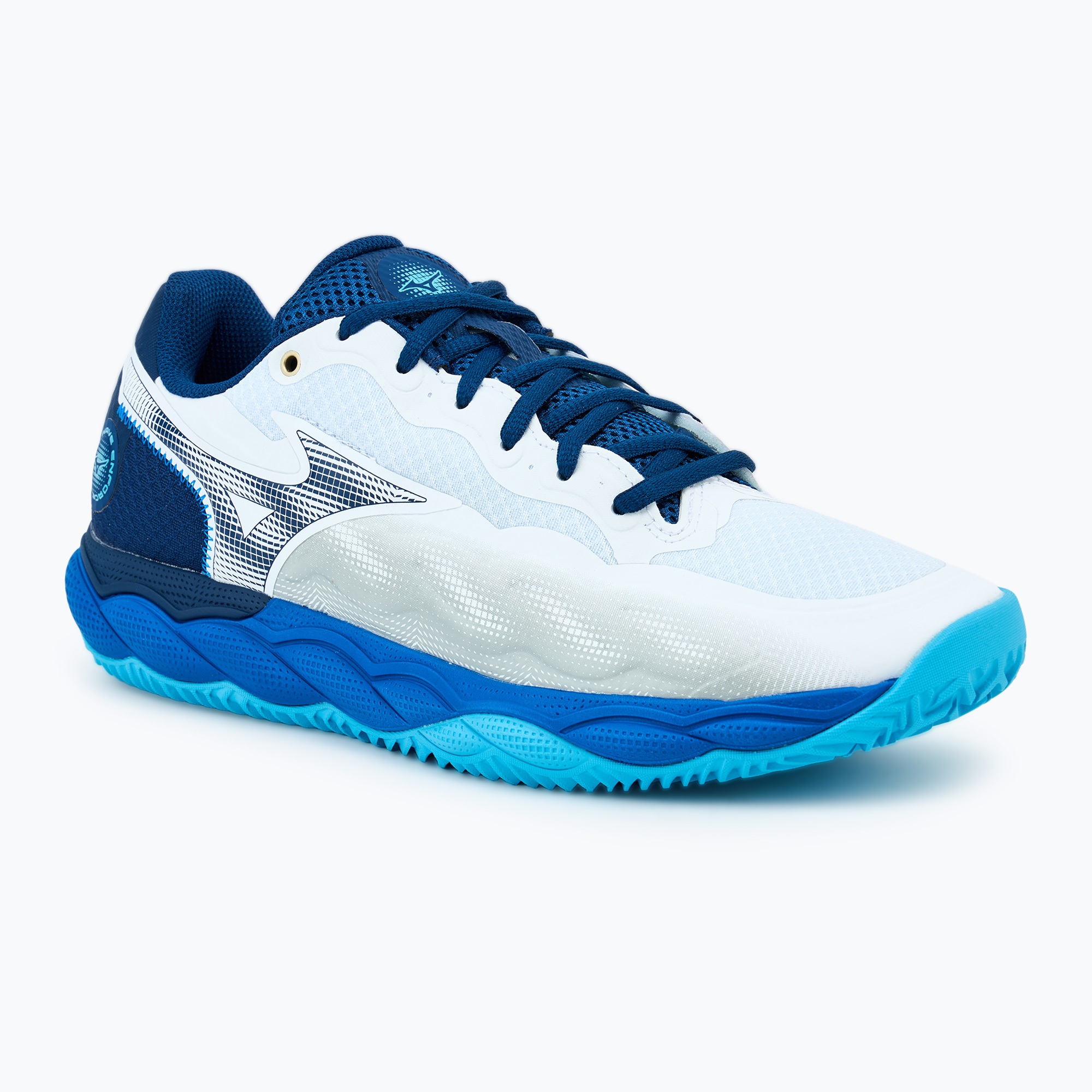 Tenisová obuv Mizuno Wave Enforce Court CC white/estate blue/river blue (Wave Enforce Court CC 61GC243529)