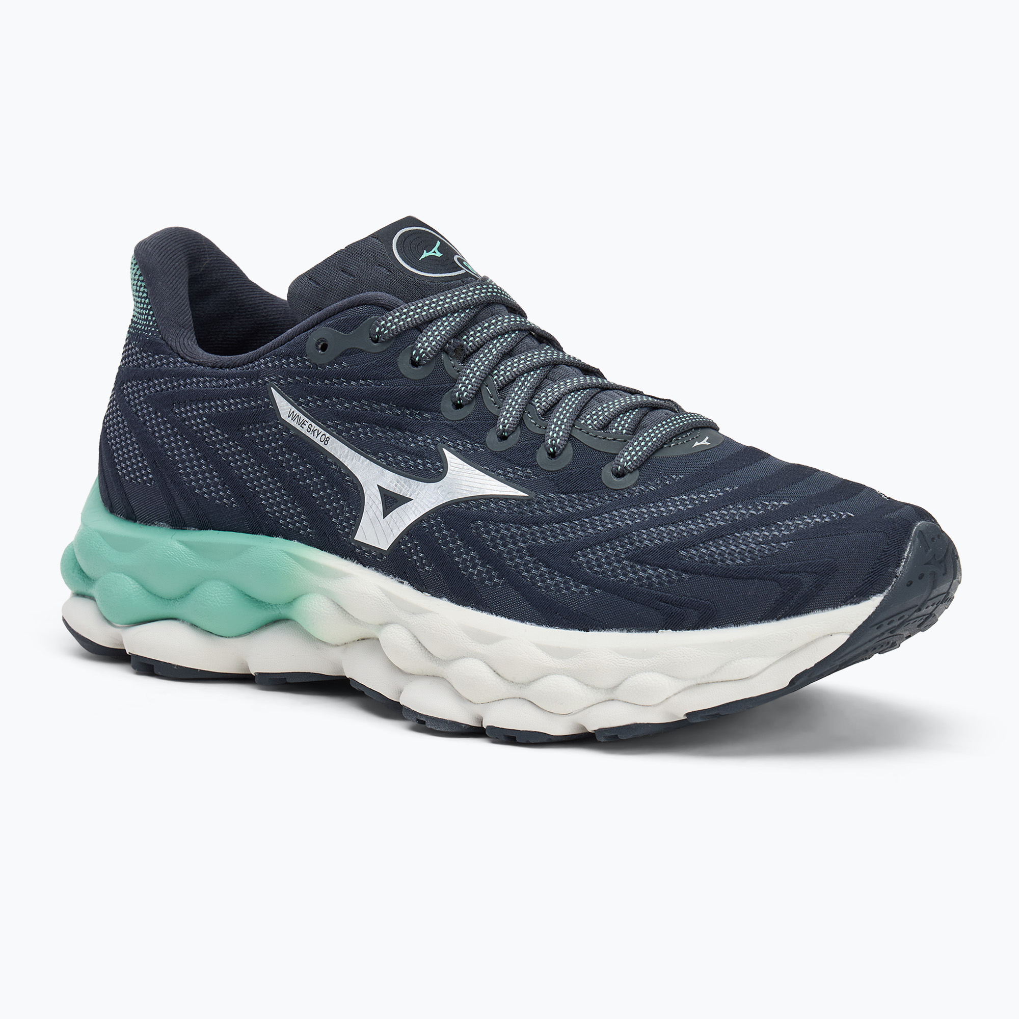 Dámska bežecká obuv Mizuno Wave Sky 8 india ink/neo silver/dusty jade green (Wave Sky 8 J1GD240225)