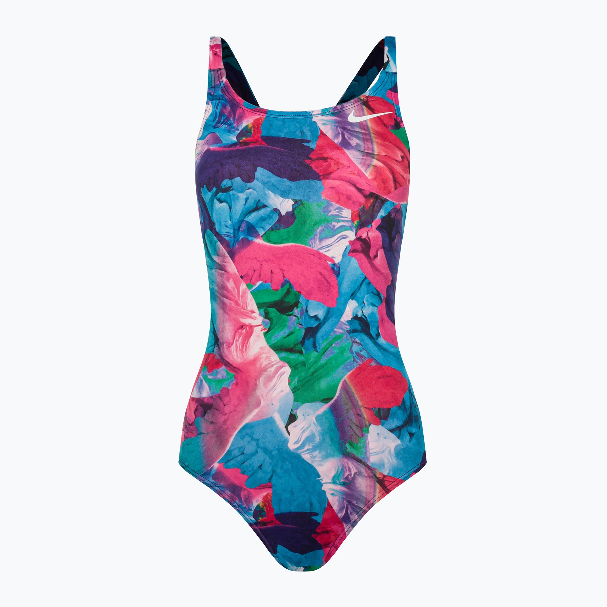 Dámske jednodielne plavky Nike Multiple Print Fastback fialové NESSC010-593 (Multiple Print Fastback NESSC010)