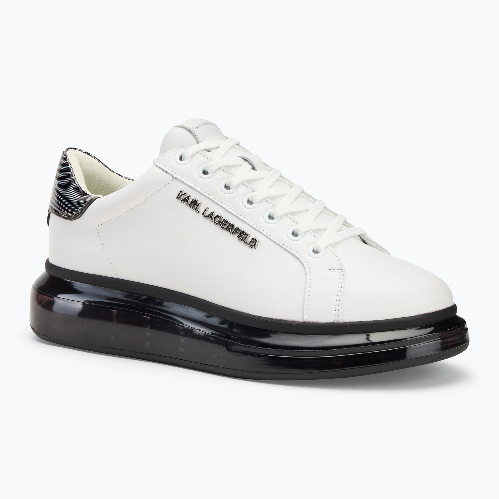 KARL LAGERFELD pánske topánky Kapri Kushion white leather w/black (Kapri Kushion KL52625 010)